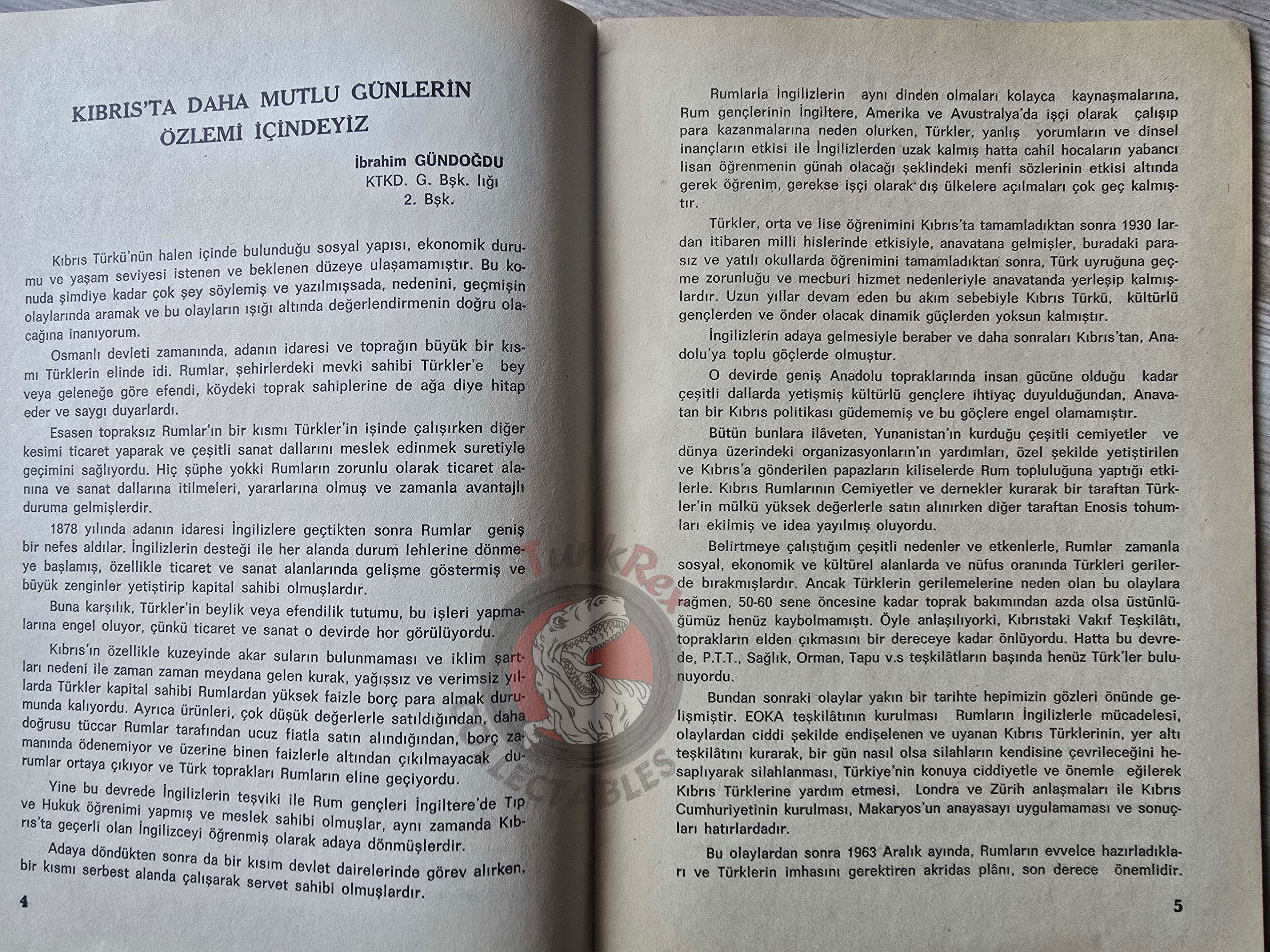 Cyprus Post Special Issue 1978 Turkish Magazine Cypriot Kıbrıs Postası
