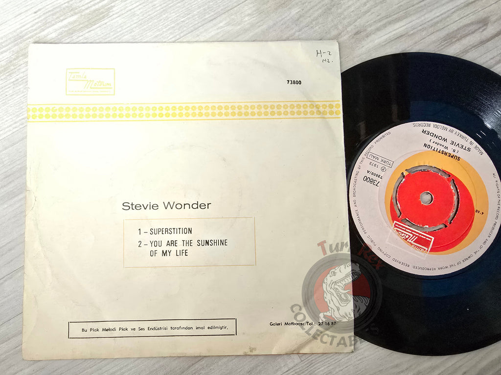 Stevie Wonder – Superstition 7" Turkish Pressing Vinyl Turkey Edition