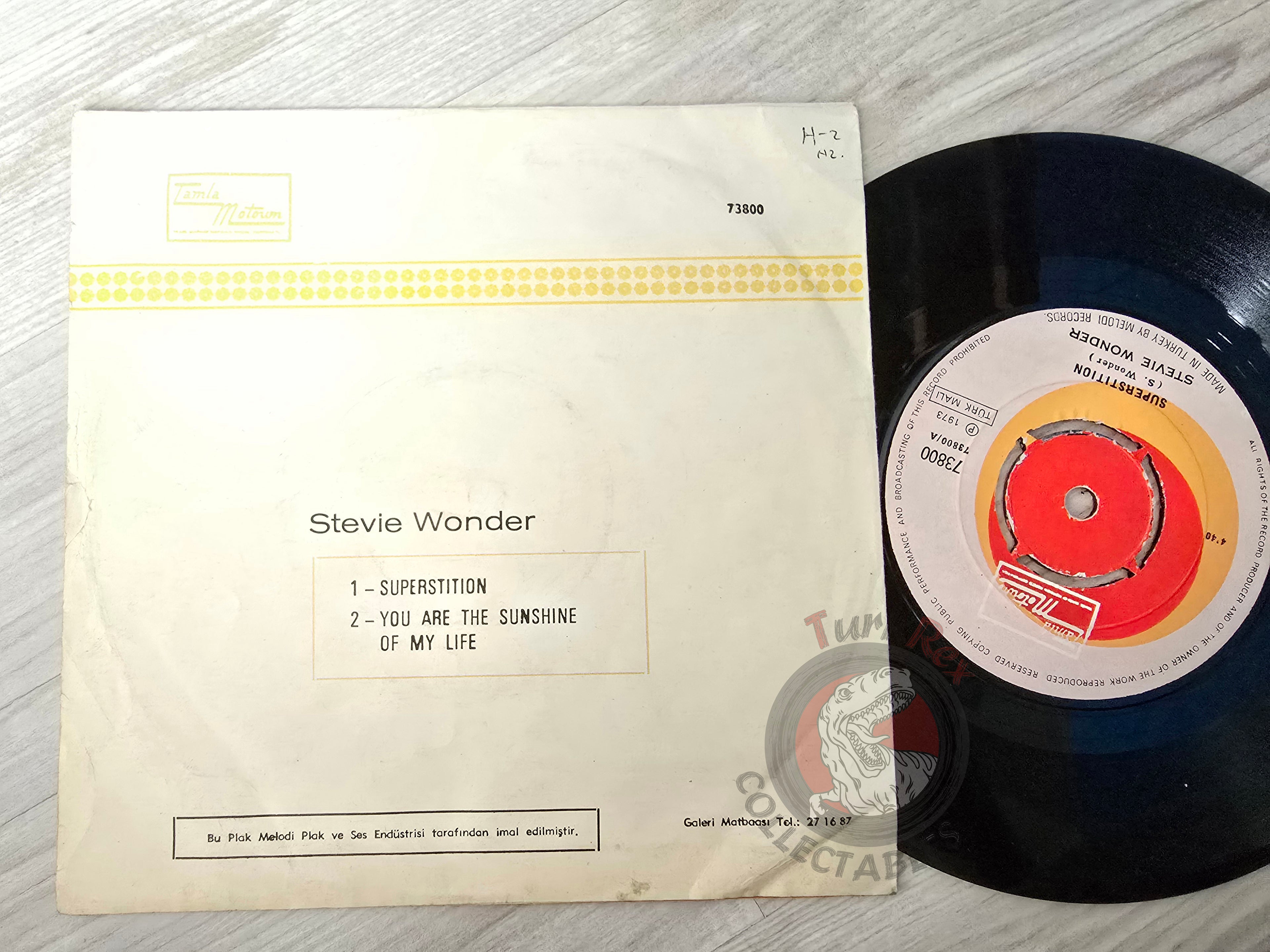 Stevie Wonder – Superstition 7" Turkish Pressing Vinyl Turkey Edition