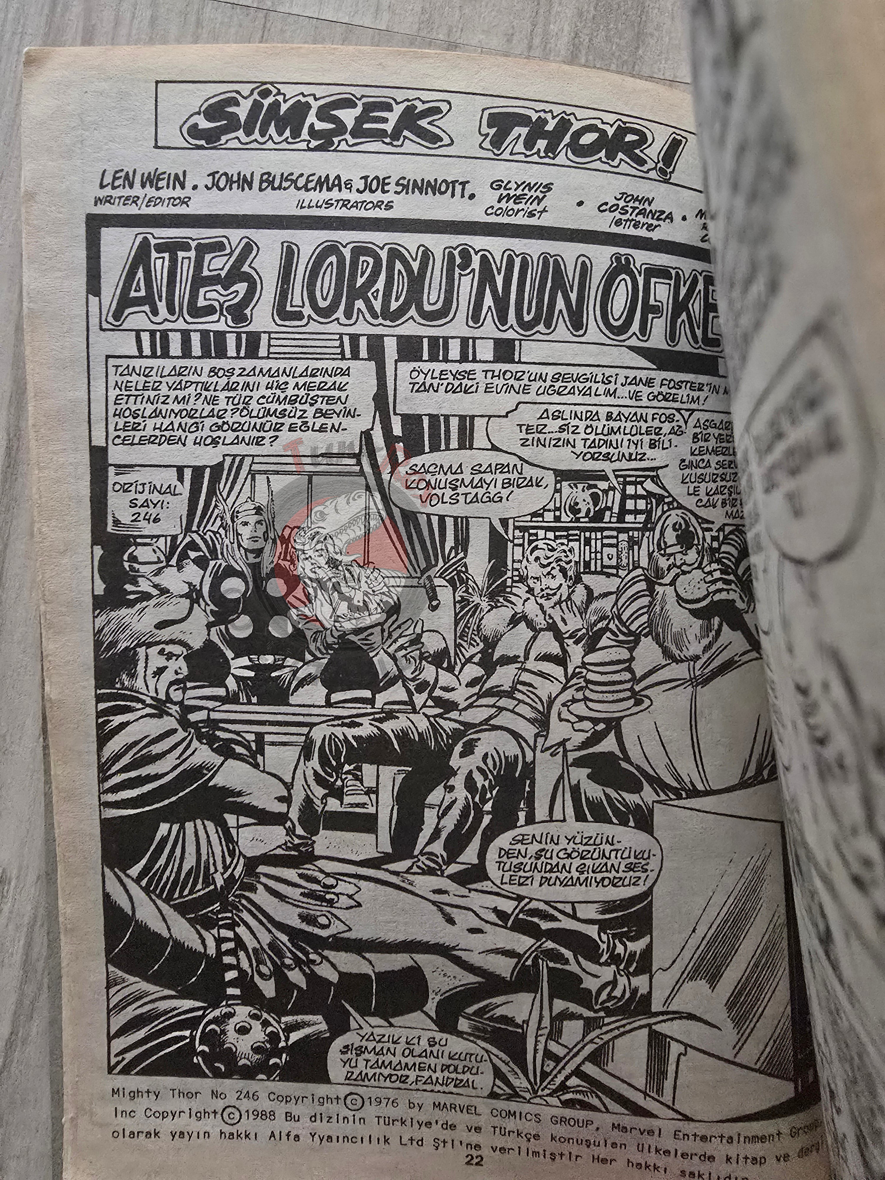 Thor Vol #9 1988 Turkish Comic Turkey The Mighty Thor #242–250 cover #198