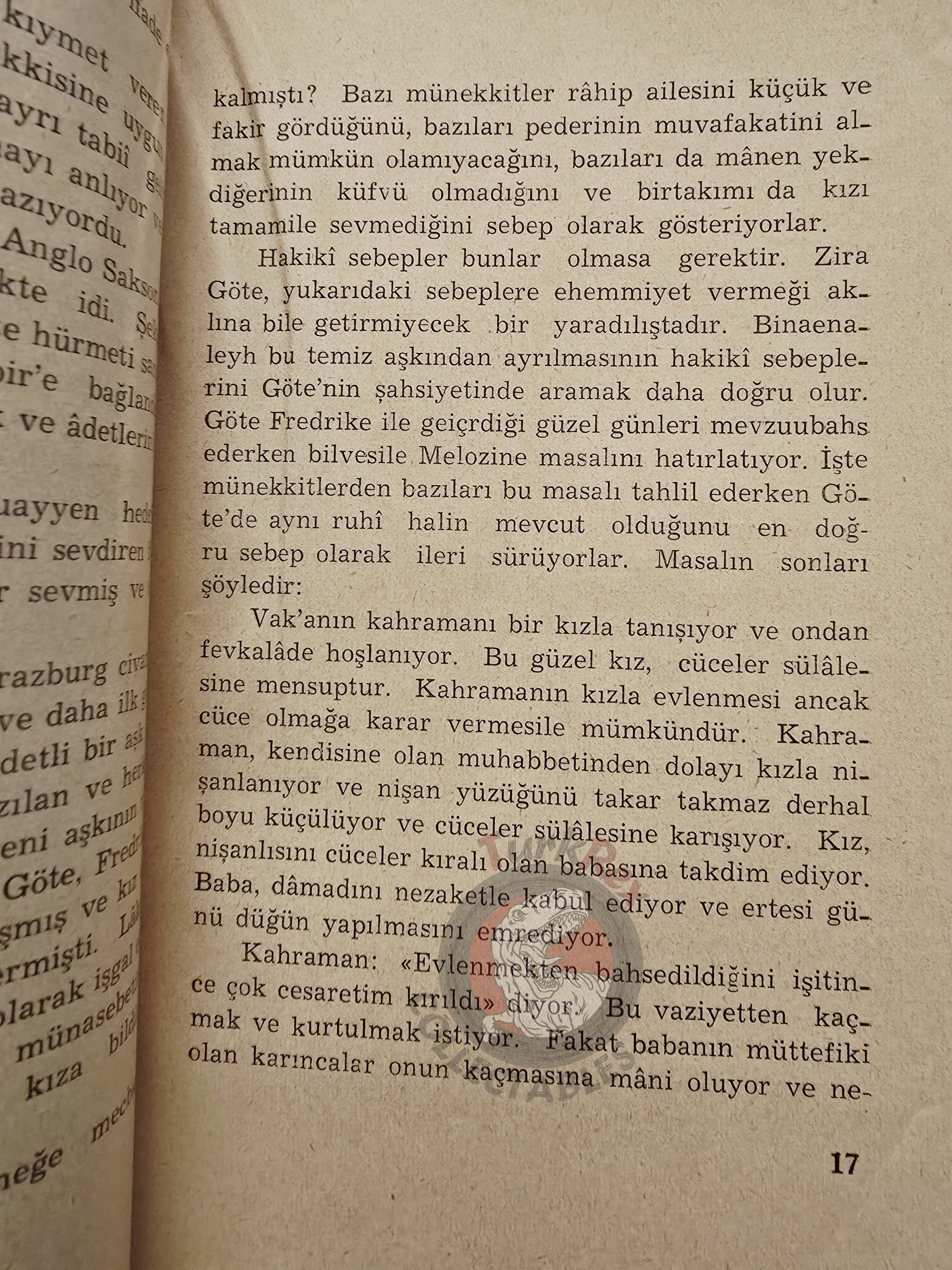 Johann Wolfgang von Goethe and Faust 1940 Turkish Book Turkey