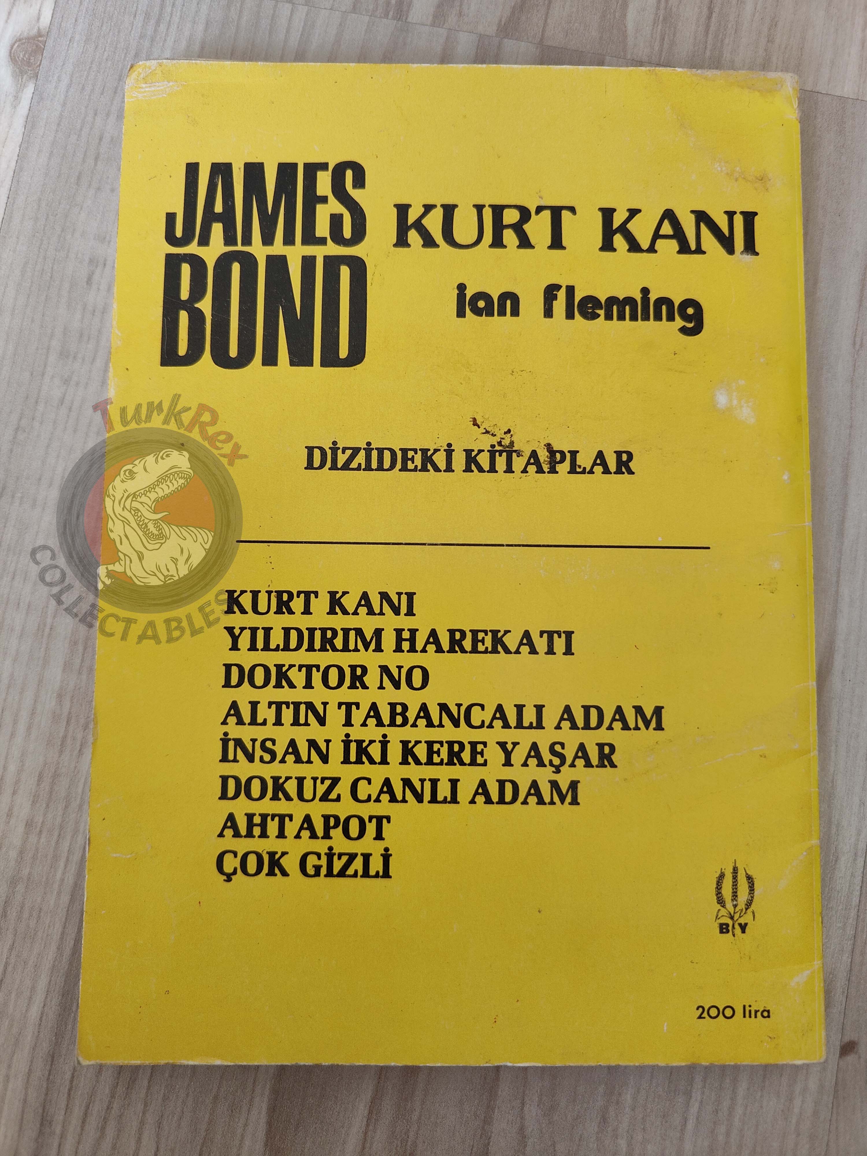 James Bond - On Her Majesty's Secret Service 1983 Turkish Book Turkey Ian Fleming