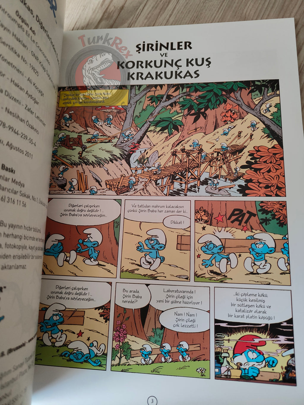 The Smurfs #5 The Smurfs and the Howlibird 2011 Turkish Comic Turkey Schtroumpf