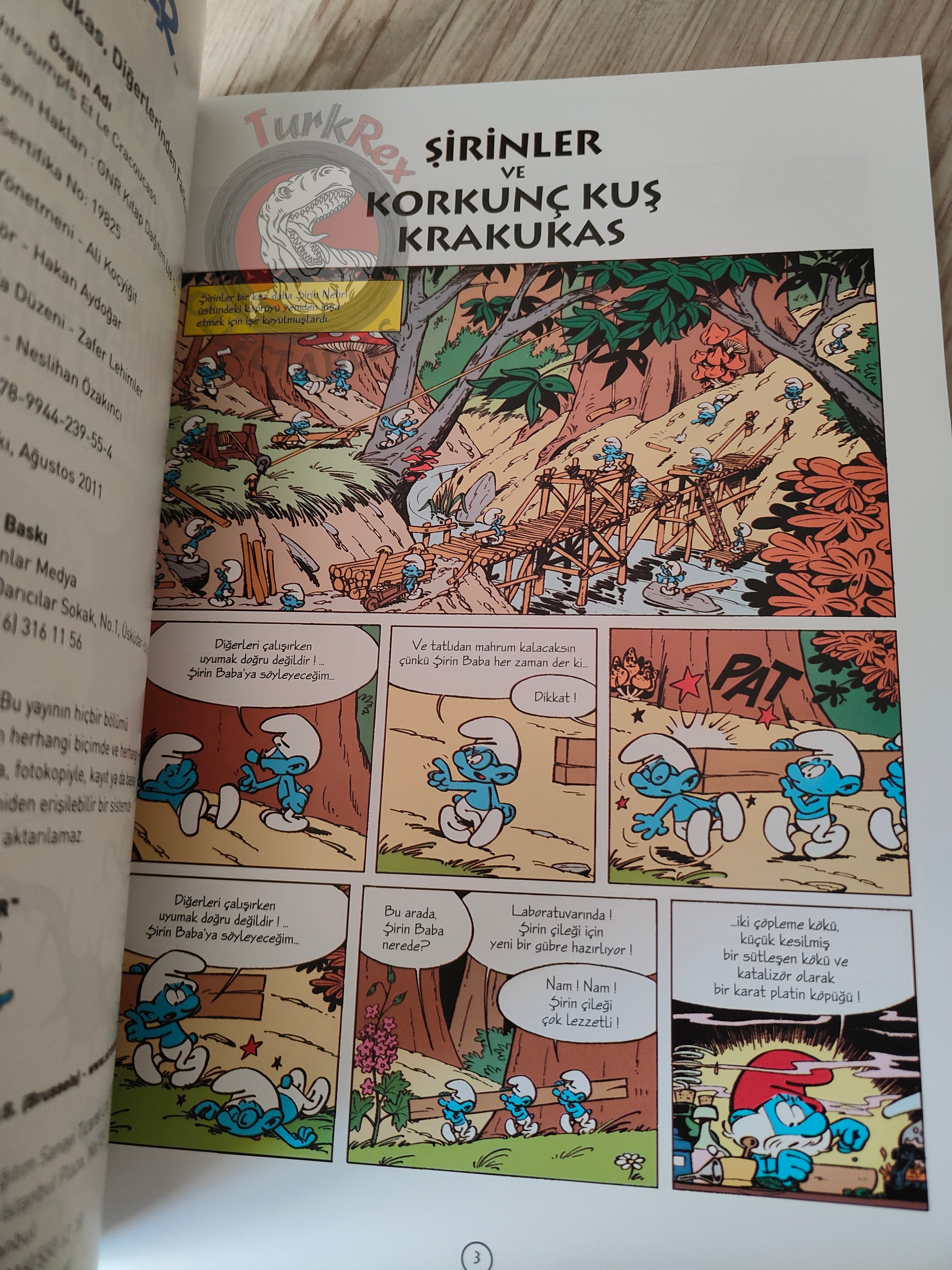 The Smurfs #5 The Smurfs and the Howlibird 2011 Turkish Comic Turkey Schtroumpf