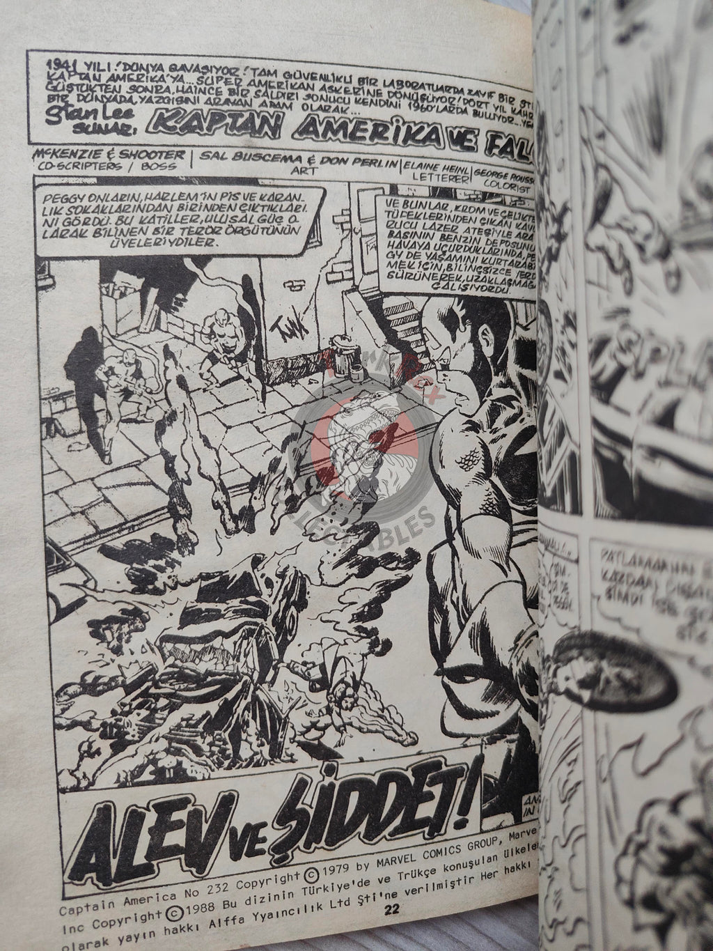 Captain America – Issue #20 1988 Turkish Comic Turkey #231 #232 #233 #234