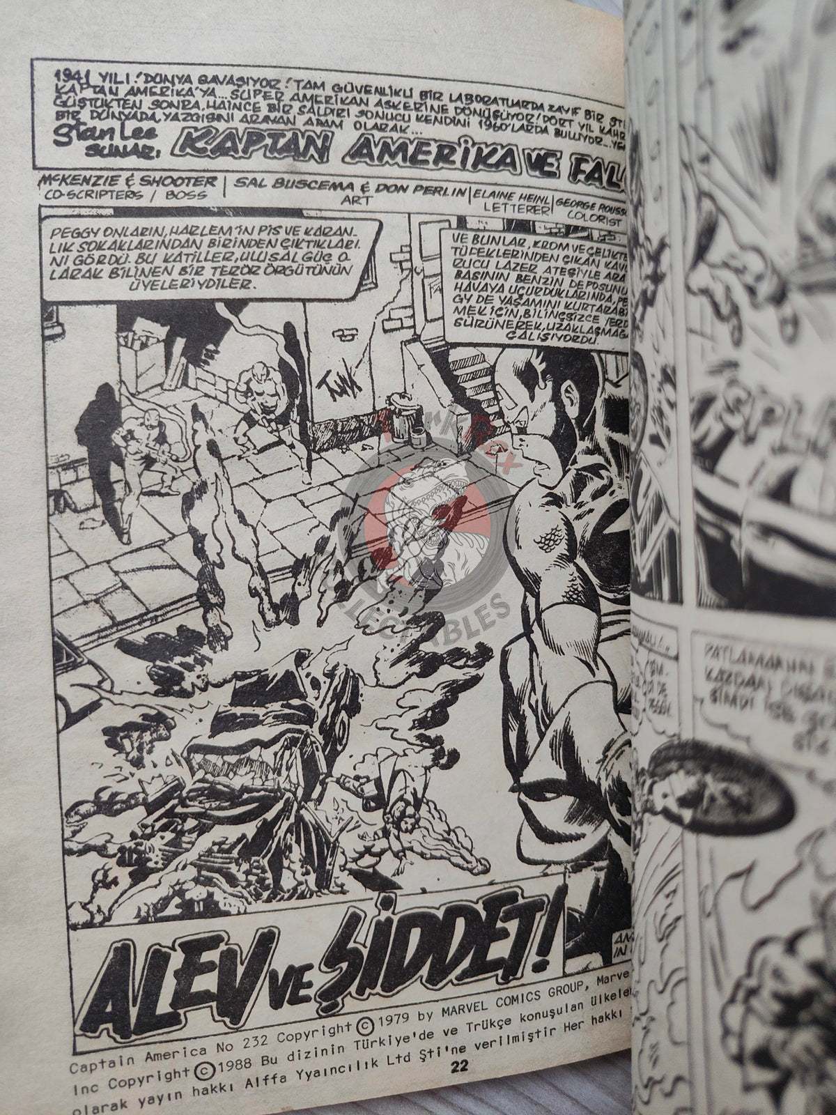 Captain America – Issue #20 1988 Turkish Comic Turkey #231 #232 #233 #234