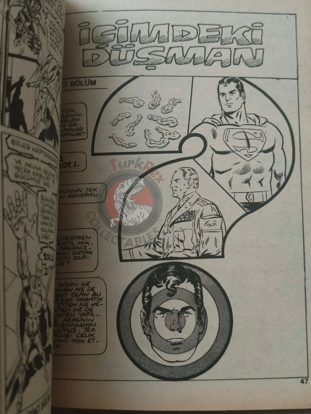 Superman Vol #36 1992 Turkish Comic Turkey # 331 #332 Action Comics #587 Superboy