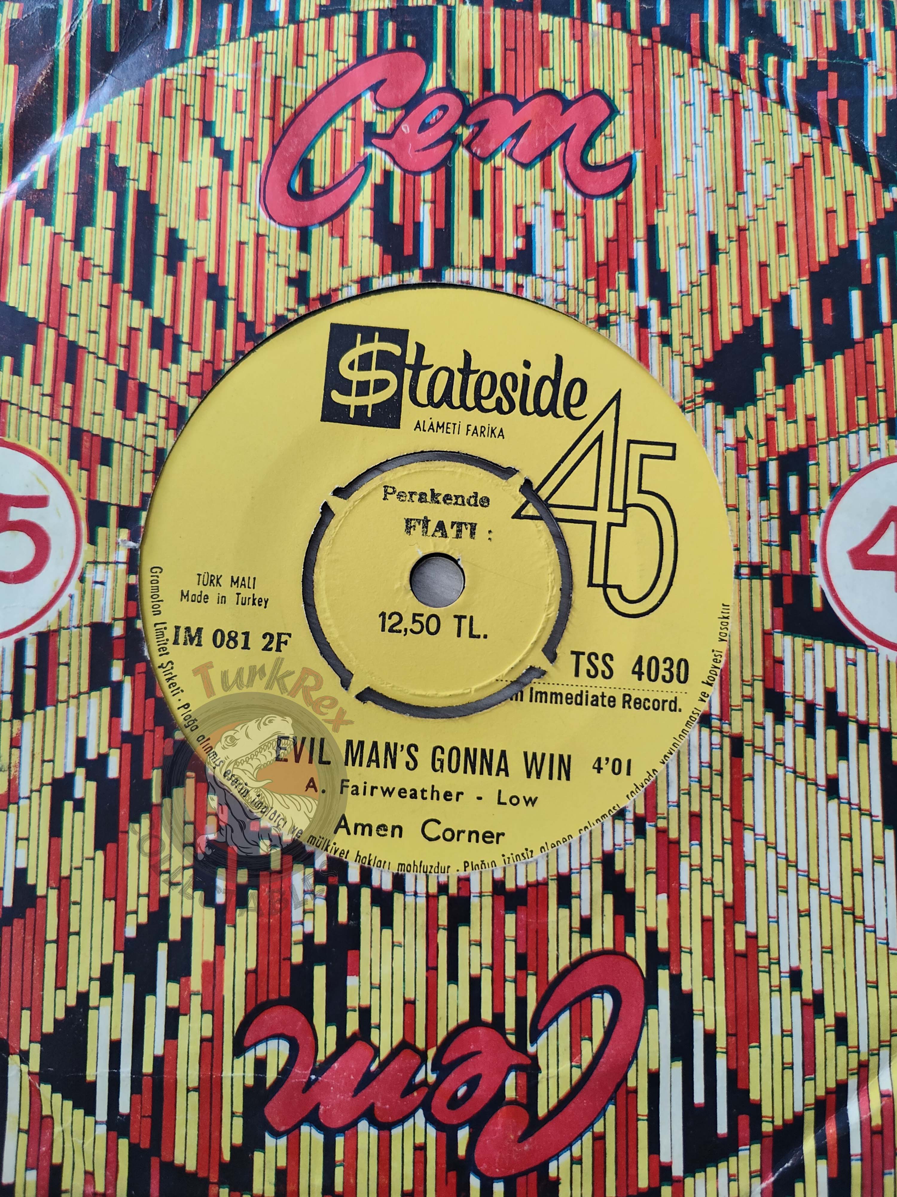 Amen Corner – Hello Susie 7" Promo Turkish Pressing Vinyl Turkey Edition