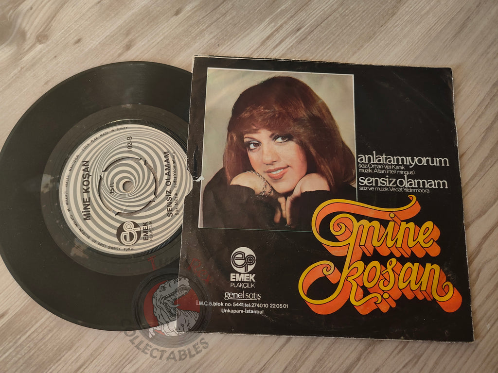 Mine Koşan – Anlatamıyorum 7" Turkish Swirl Pressing Vinyl Turkey Edition 2