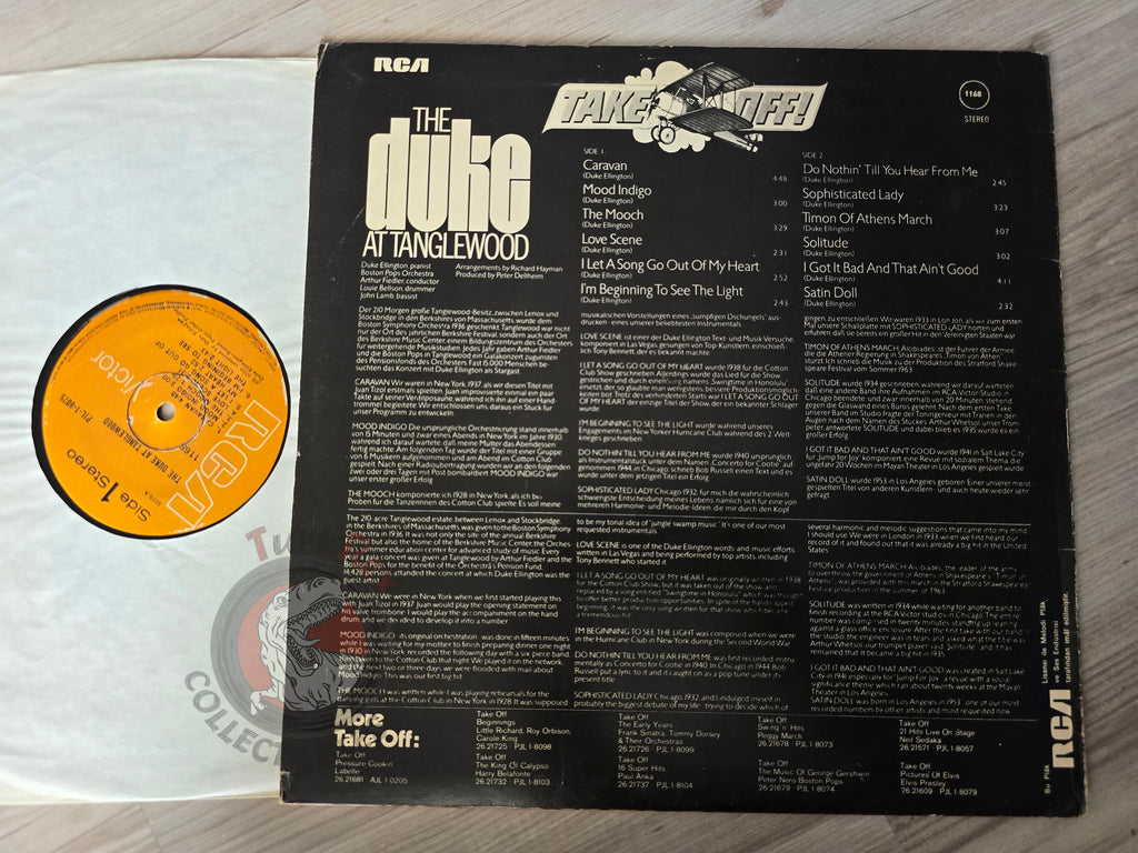 Duke Ellington – The Duke At Tanglewood Turkish Pressing Vinyl Turkey Edition