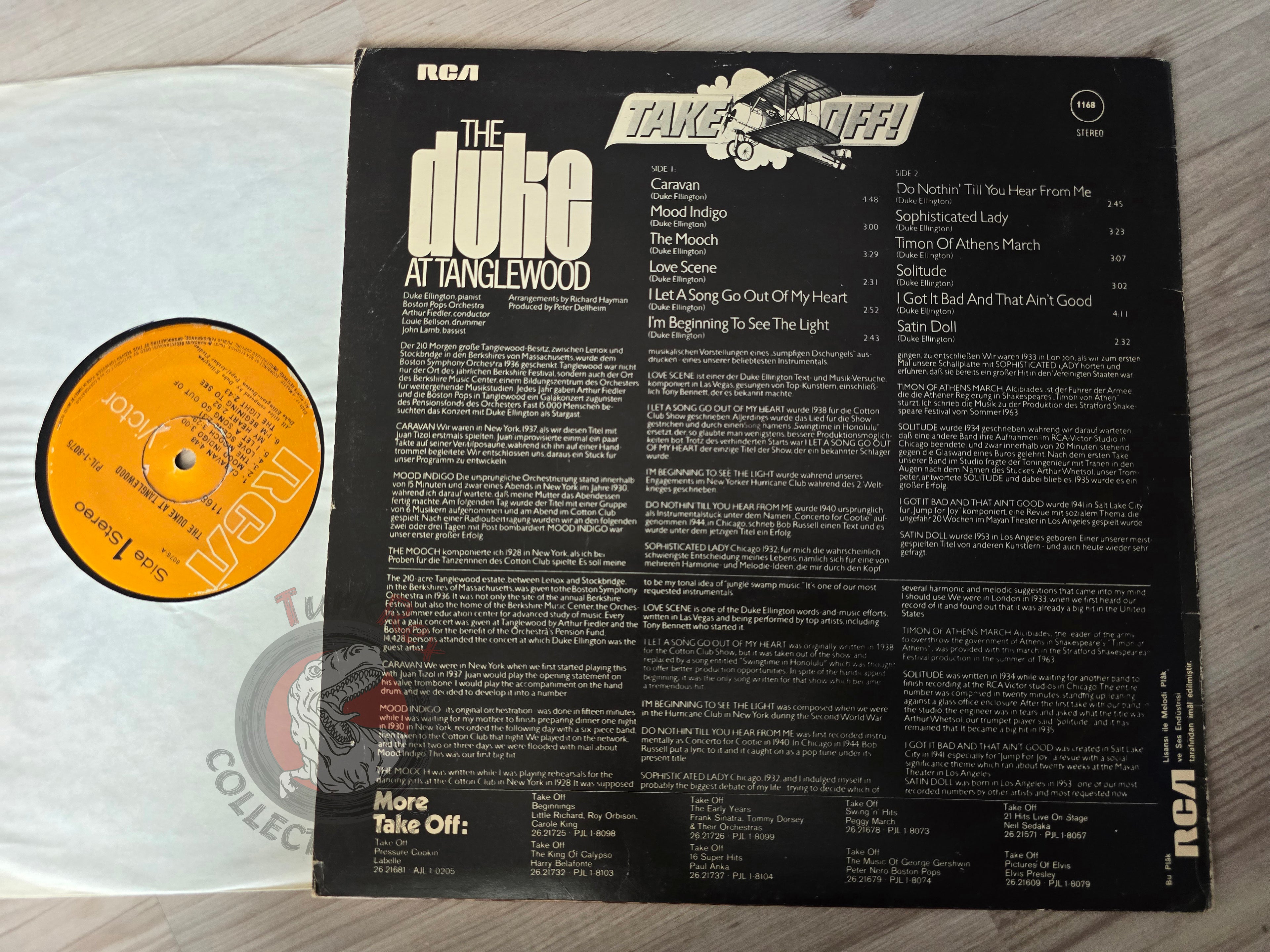 Duke Ellington – The Duke At Tanglewood Turkish Pressing Vinyl Turkey Edition