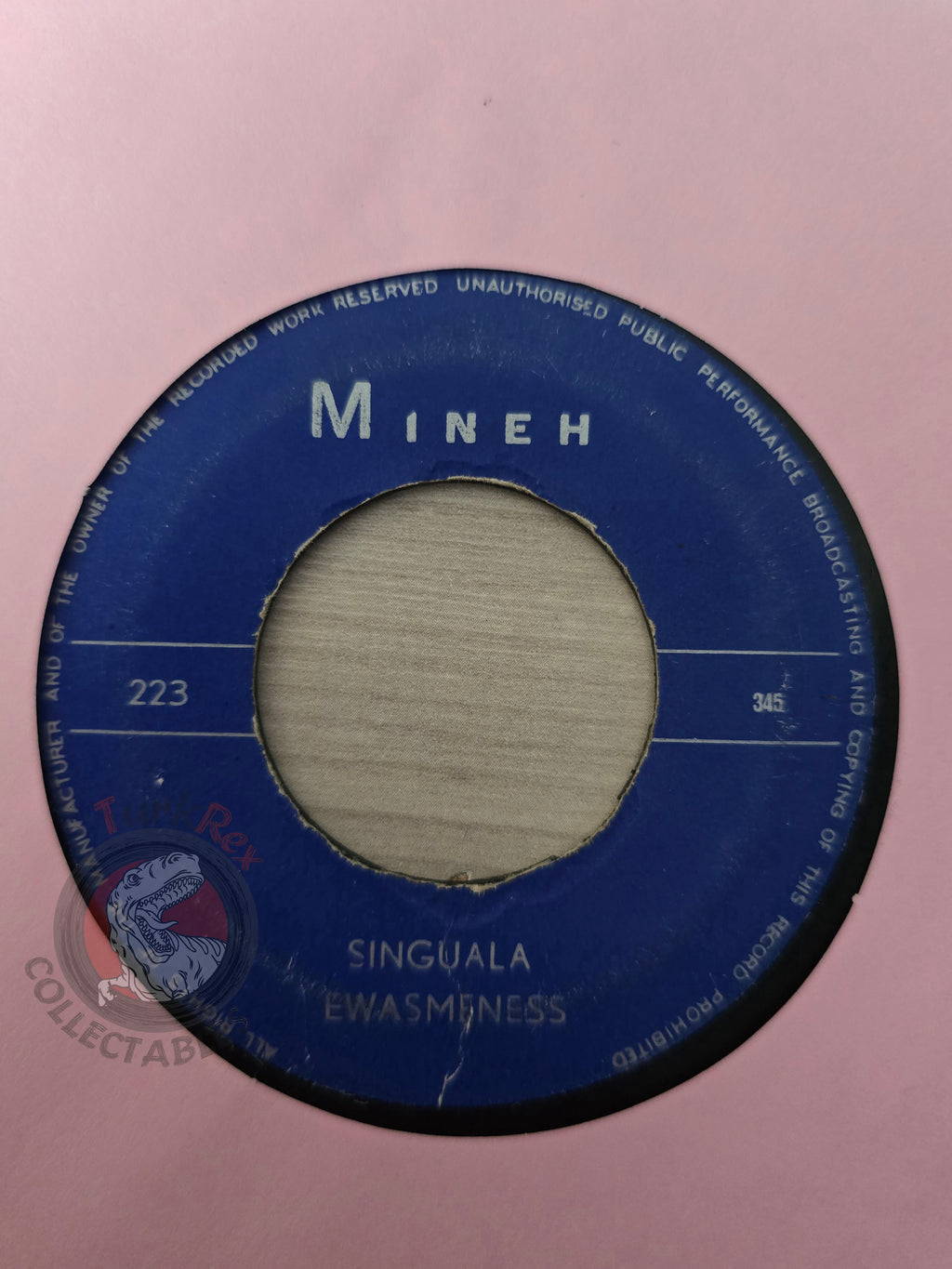 Mineh Greek Songs Pykeia Zinguala 7" Iran Pressing Vinyl Iranian Edition