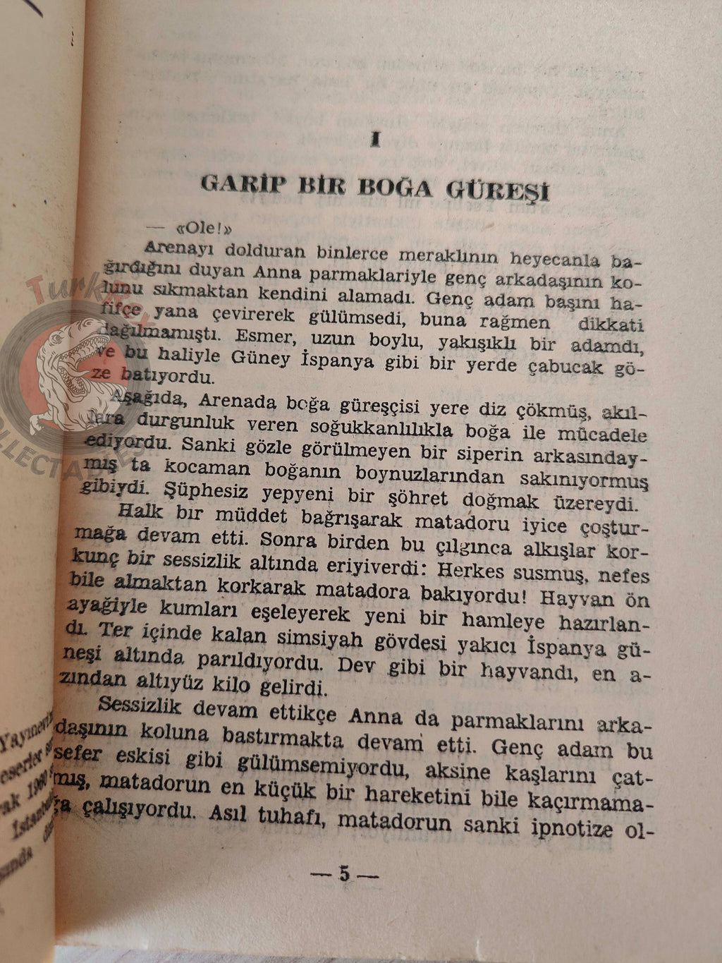 Alain Page – L'Ombre et le Matador 960 1st Turkish Book Turkey