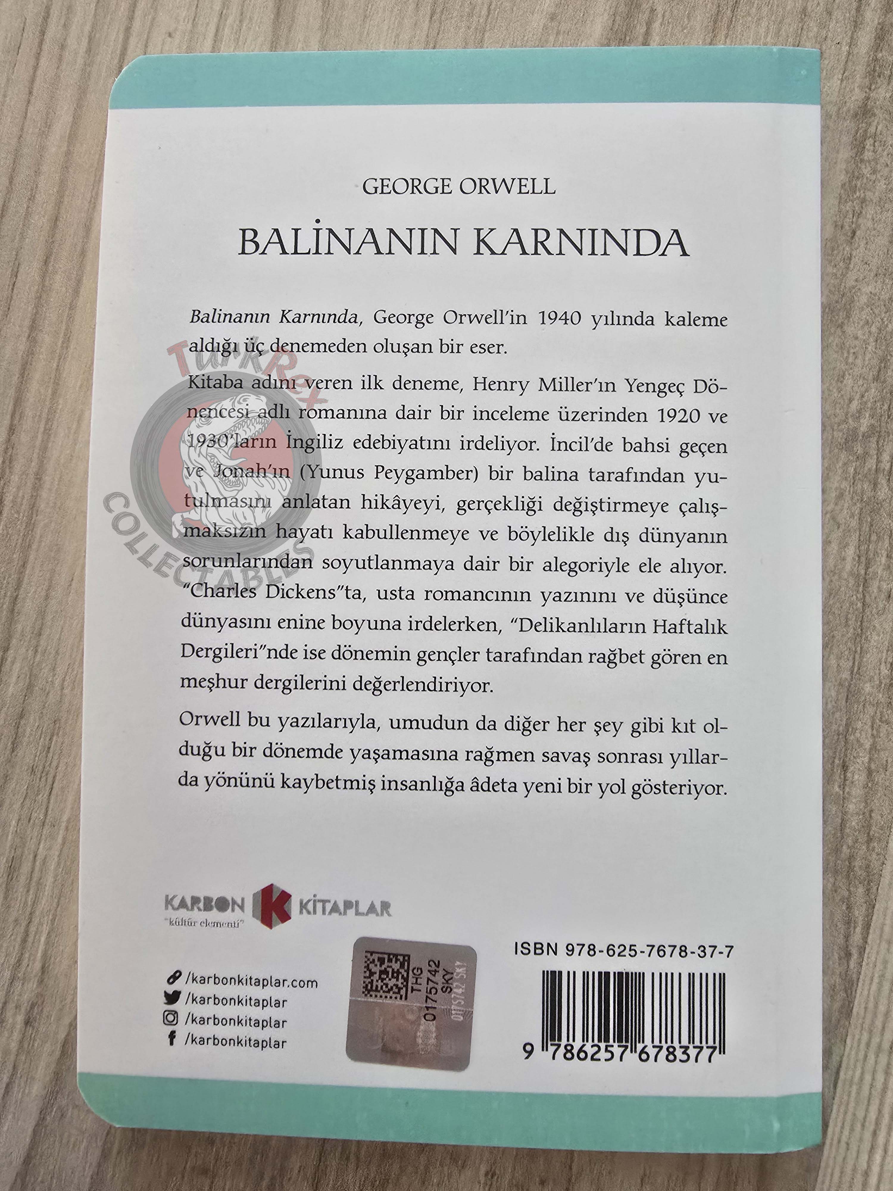 George Orwell – Inside the Whale 2021 Turkish Book Turkey