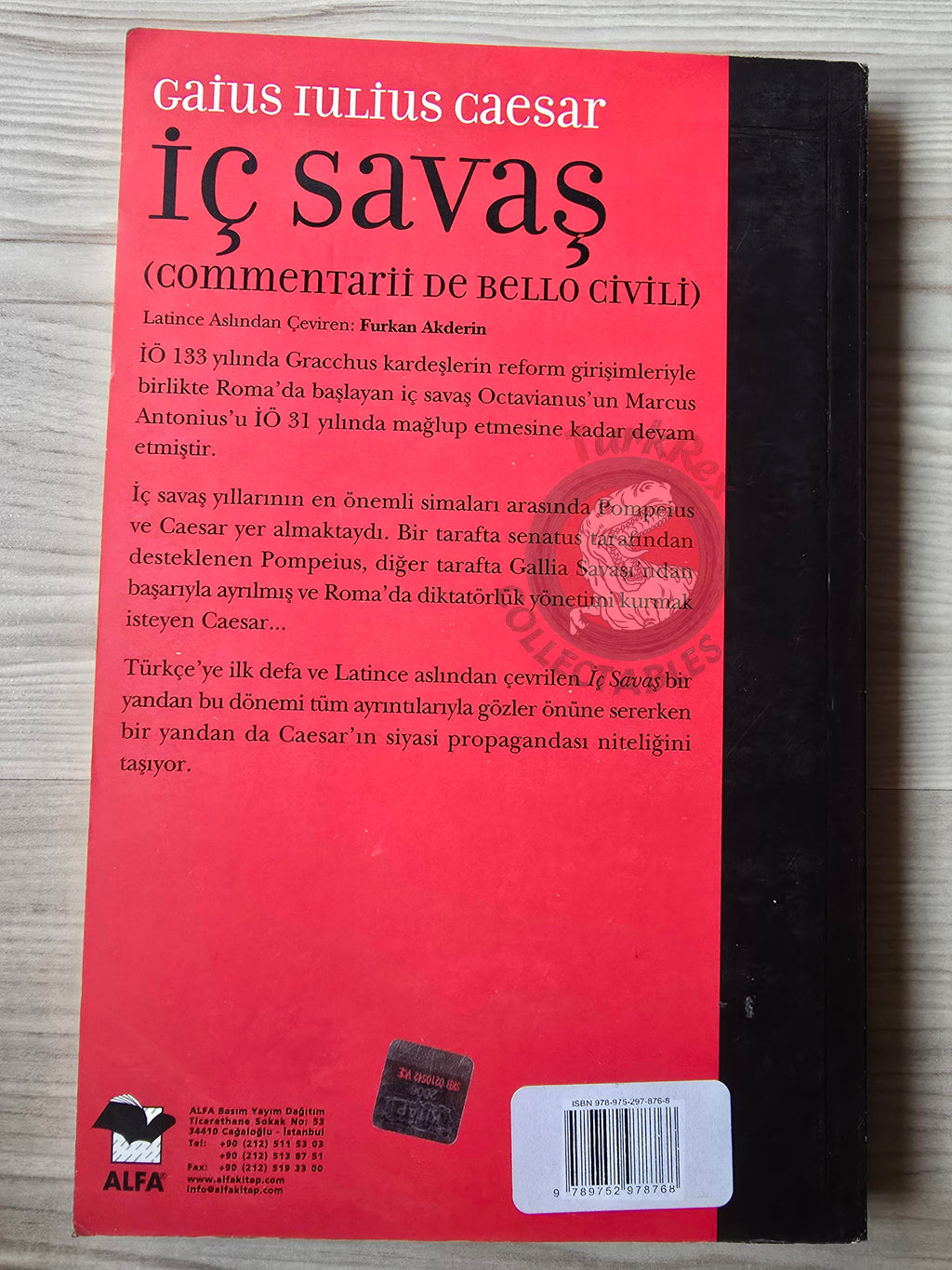 Gaius Julius Caesar – The Civil War 2007 Turkish Book Turkey