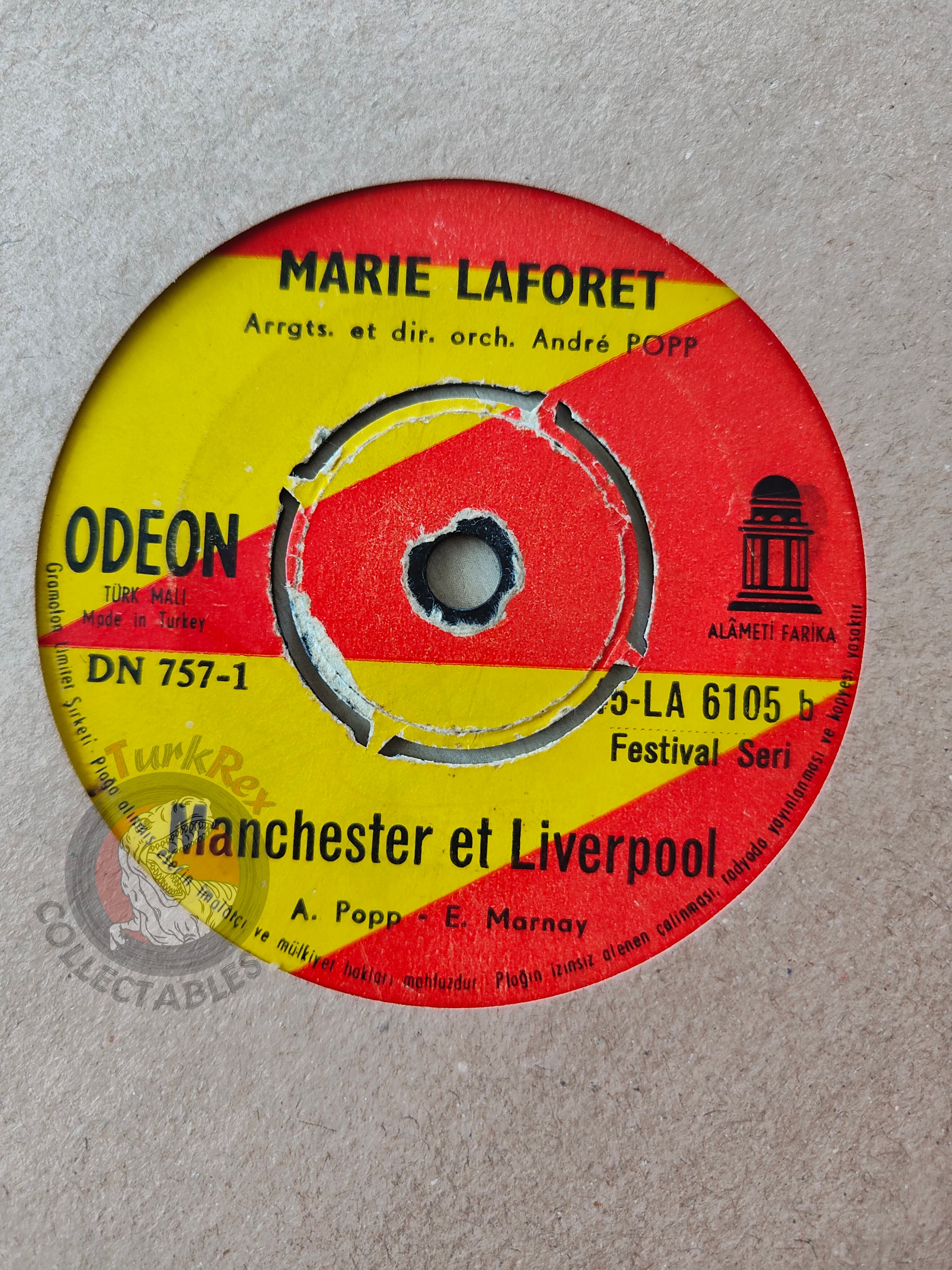 Marie Laforêt – Mon Amour, Mon Ami 7" Turkish Pressing Vinyl Turkey Edition