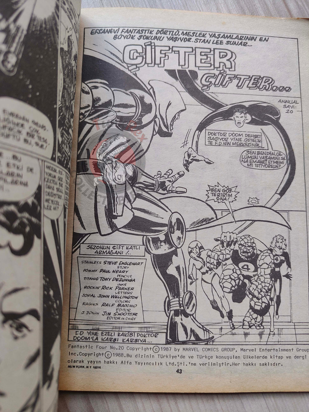 Fantastic Four #4 1988 Turkish Comic Turkey #19 #20
