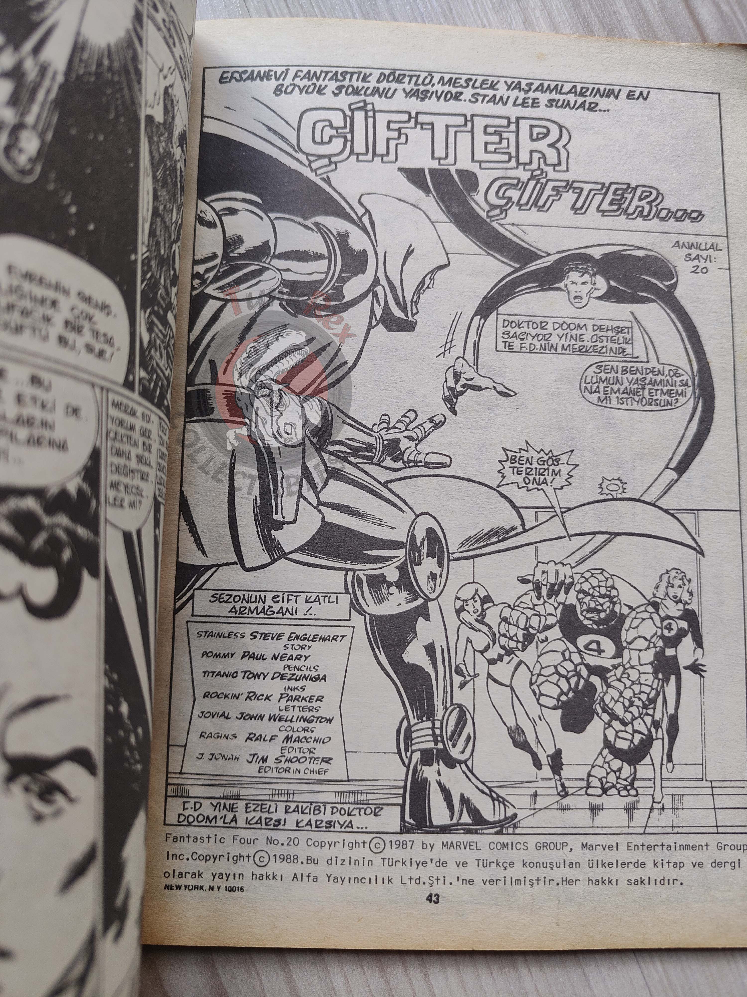 Fantastic Four #4 1988 Turkish Comic Turkey #19 #20