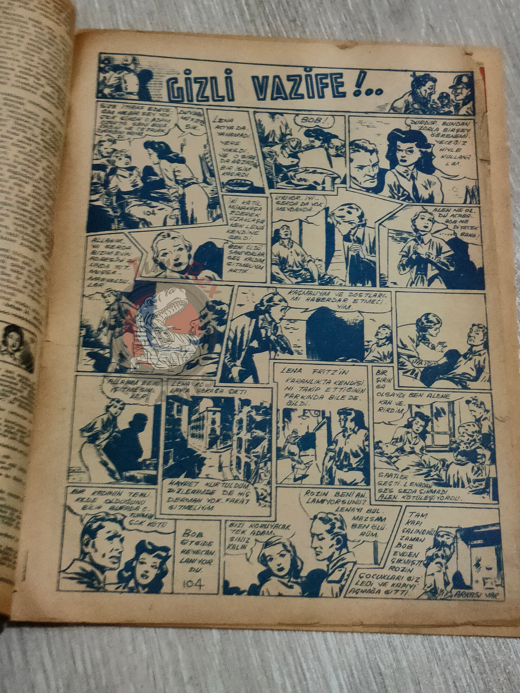 Binbir Roman #104 1950 Victor Hugo 93 - Mandrake Turkish Comic Mag Turkey