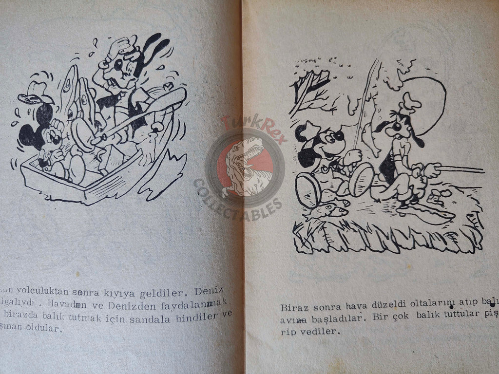 Mickey Mouse at Holiday – Walt Disney 1960s Turkish Book Turkey Illustrated
