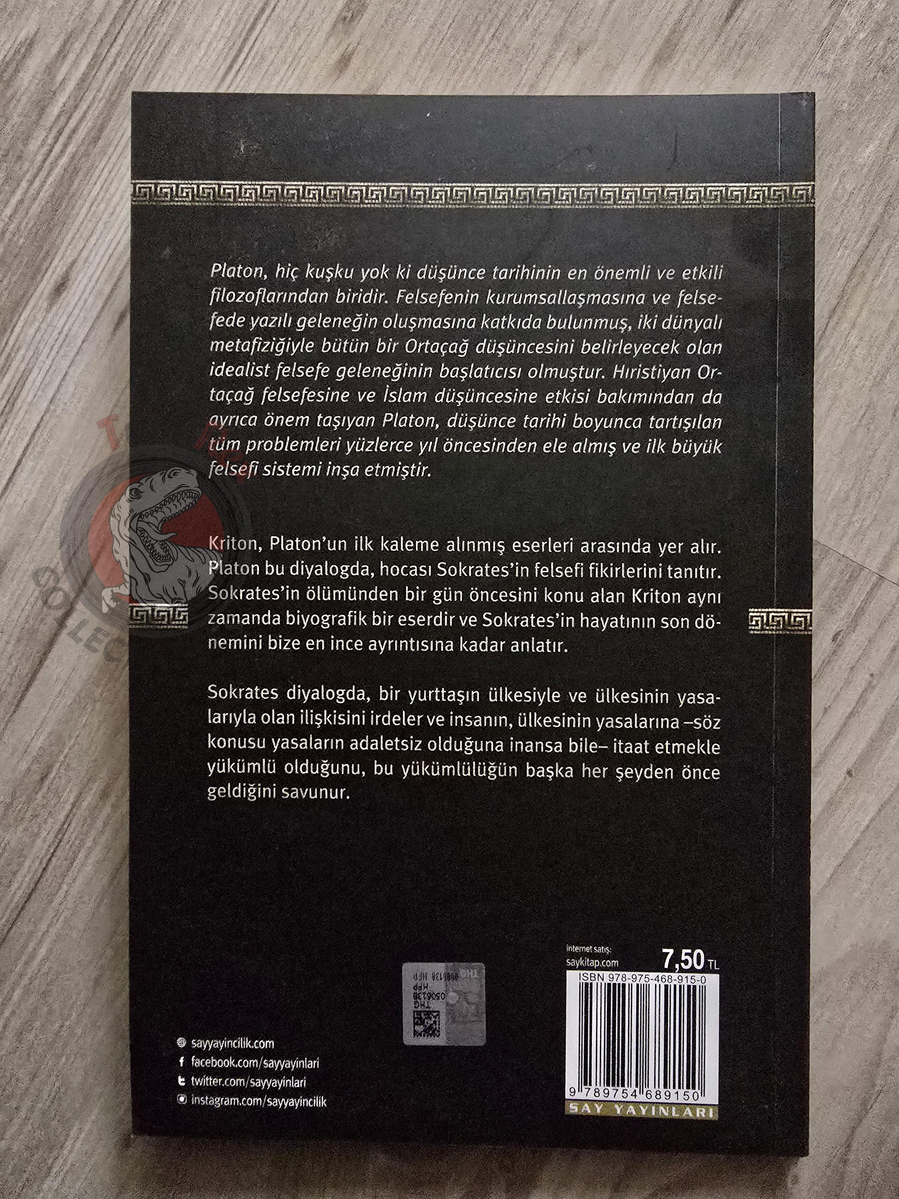 Plato – Crito 2017 Turkish Book Turkey