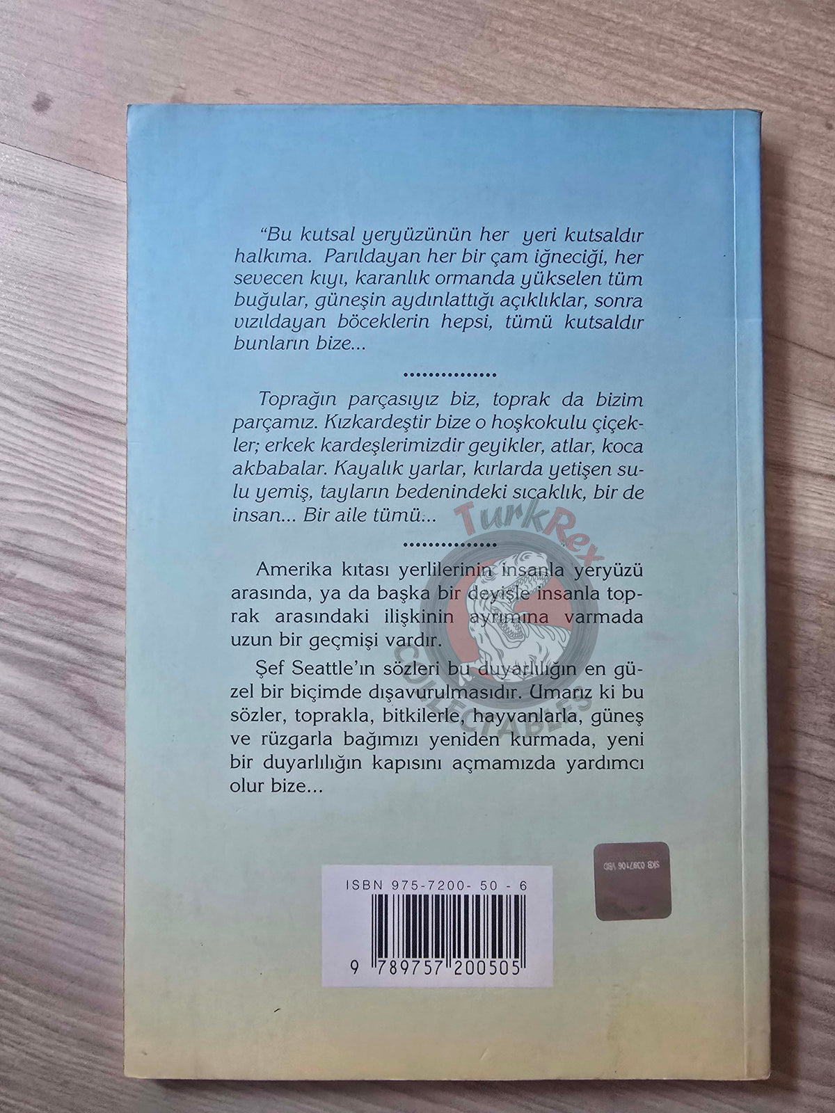 Chief Seattle's Speech 1999 Turkish Book Turkey