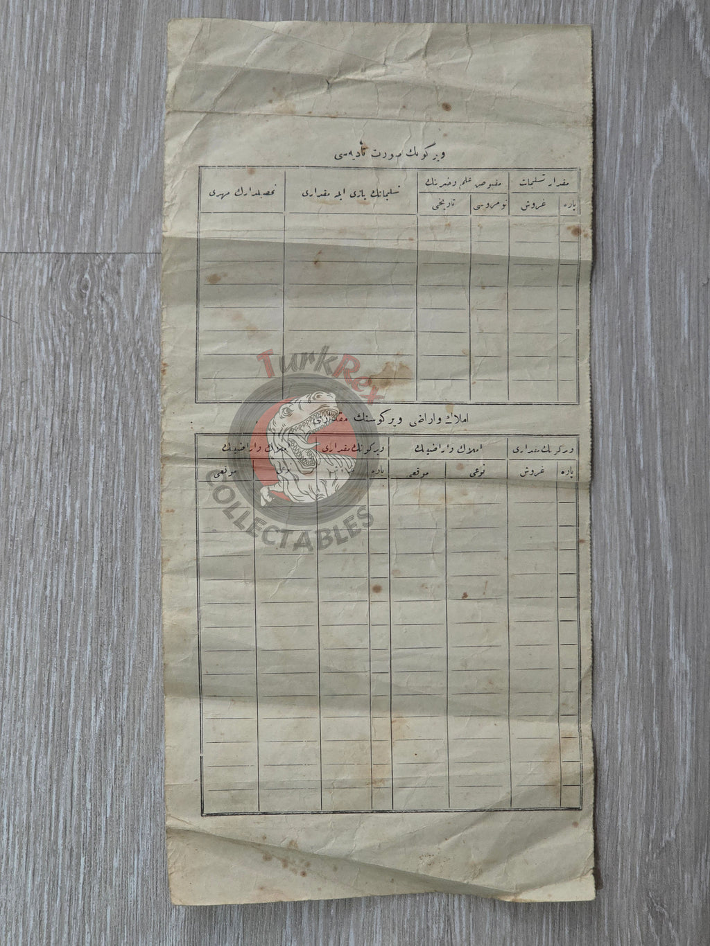 Ottoman Tax Receipt 1913 Circassian Citizen Kayseri Cherkes Salih Land Tax