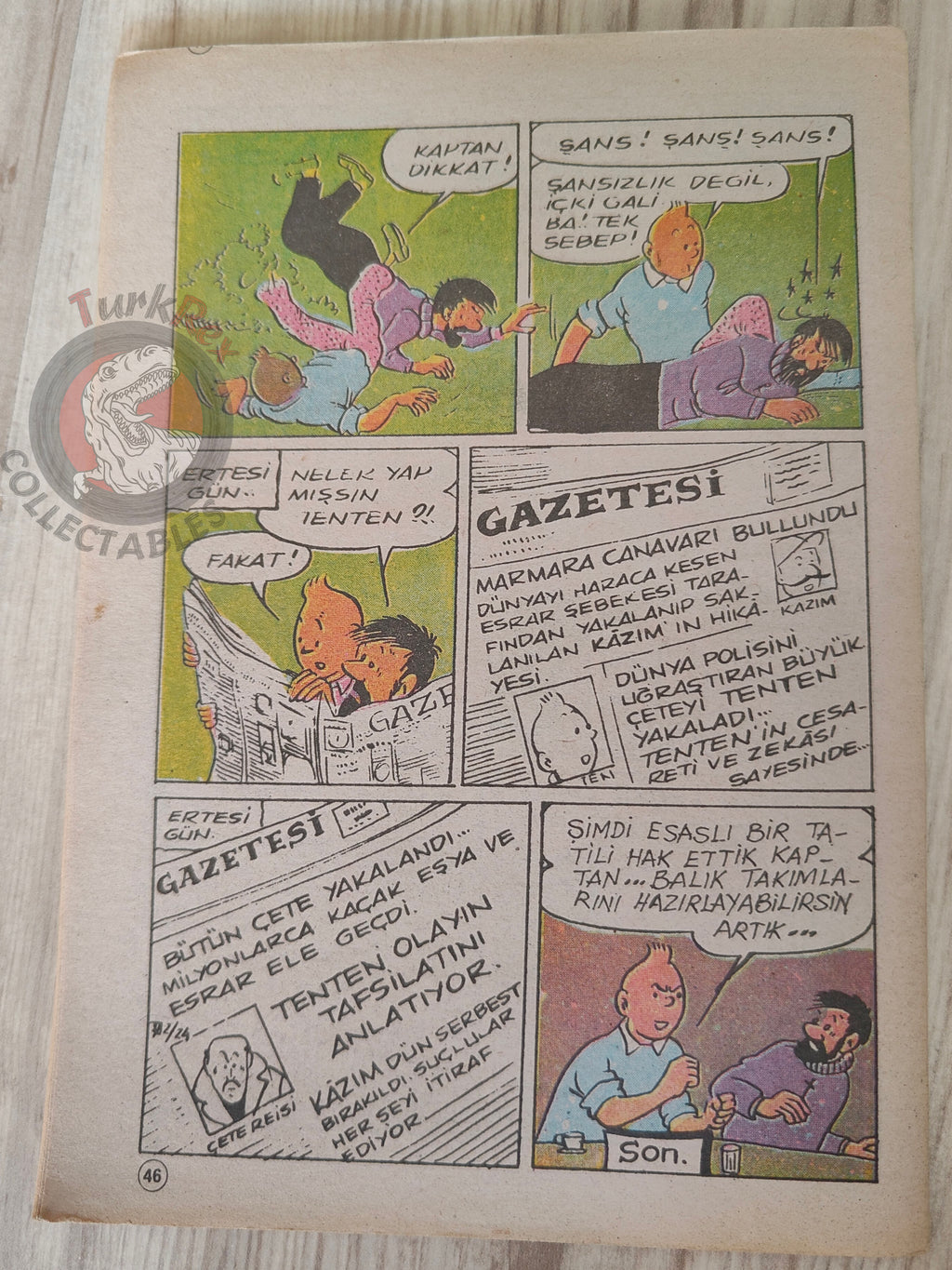 Tintin – Marmara Monster 1989 Turkish Edition Comic Turkey