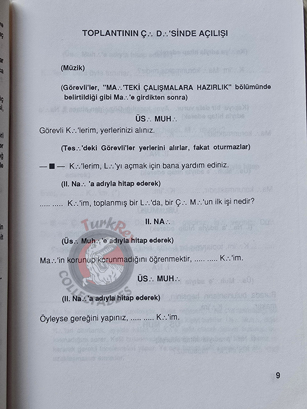 Turkish Freemasonry 1st Degree Ritual Apprentice 1992 Booklet Masonic Masons of Turkey Error
