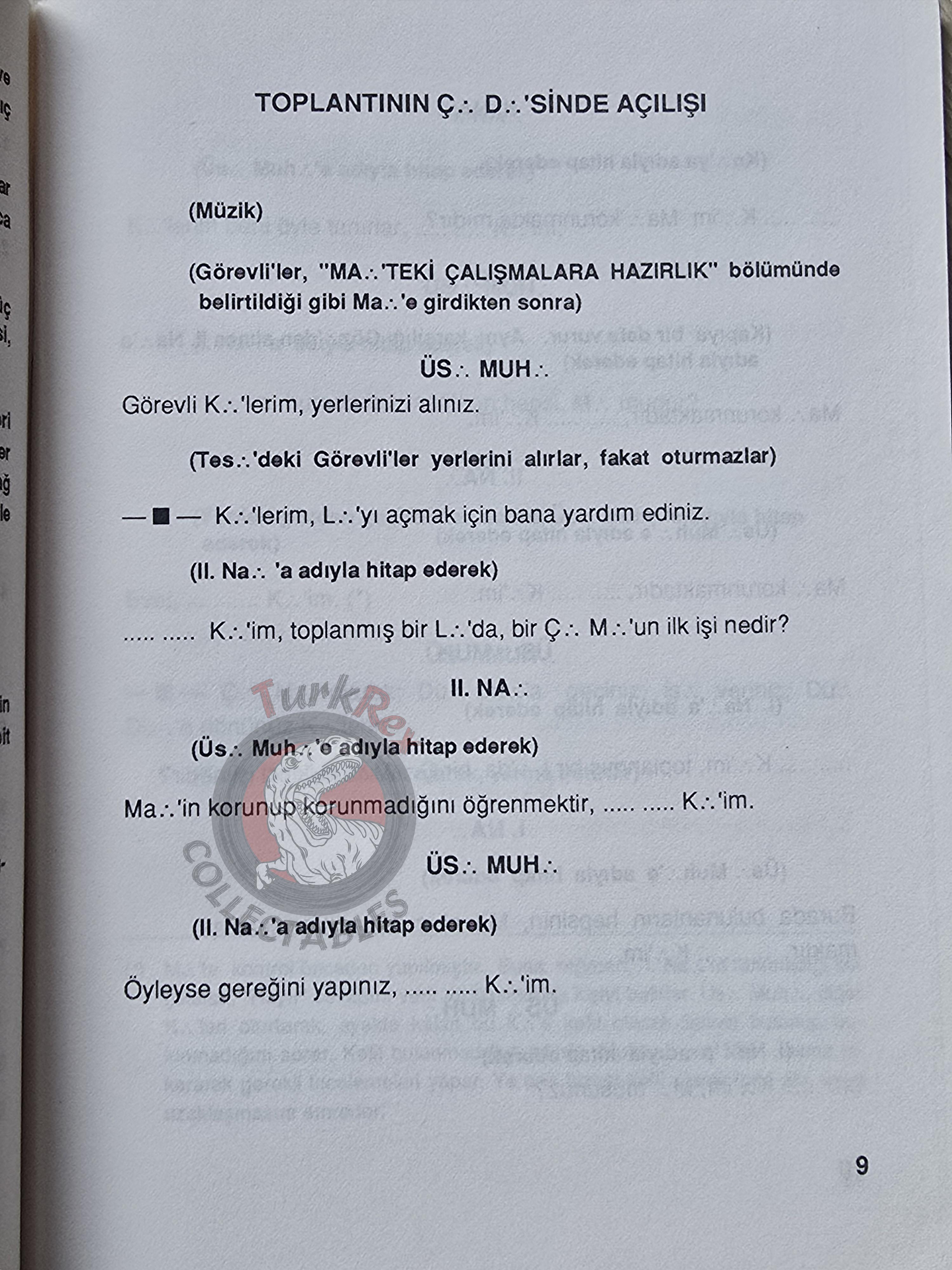 Turkish Freemasonry 1st Degree Ritual Apprentice 1992 Booklet Masonic Masons of Turkey Error