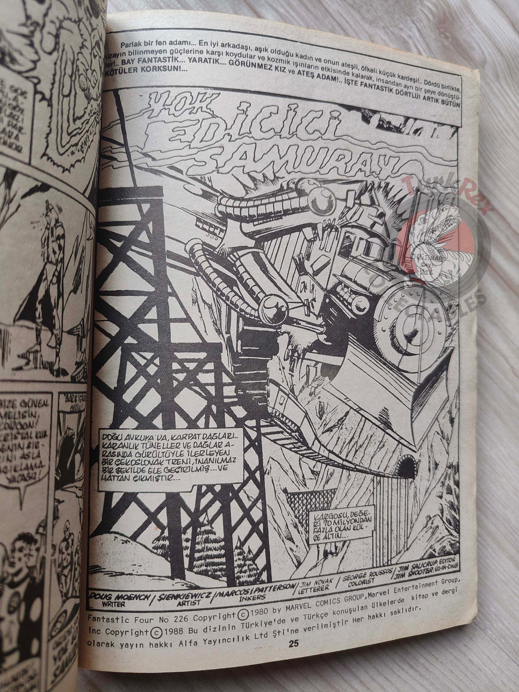 Fantastic Four Volume #6 1989 Turkish Comic Turkey #217 - #220 #225 - #228