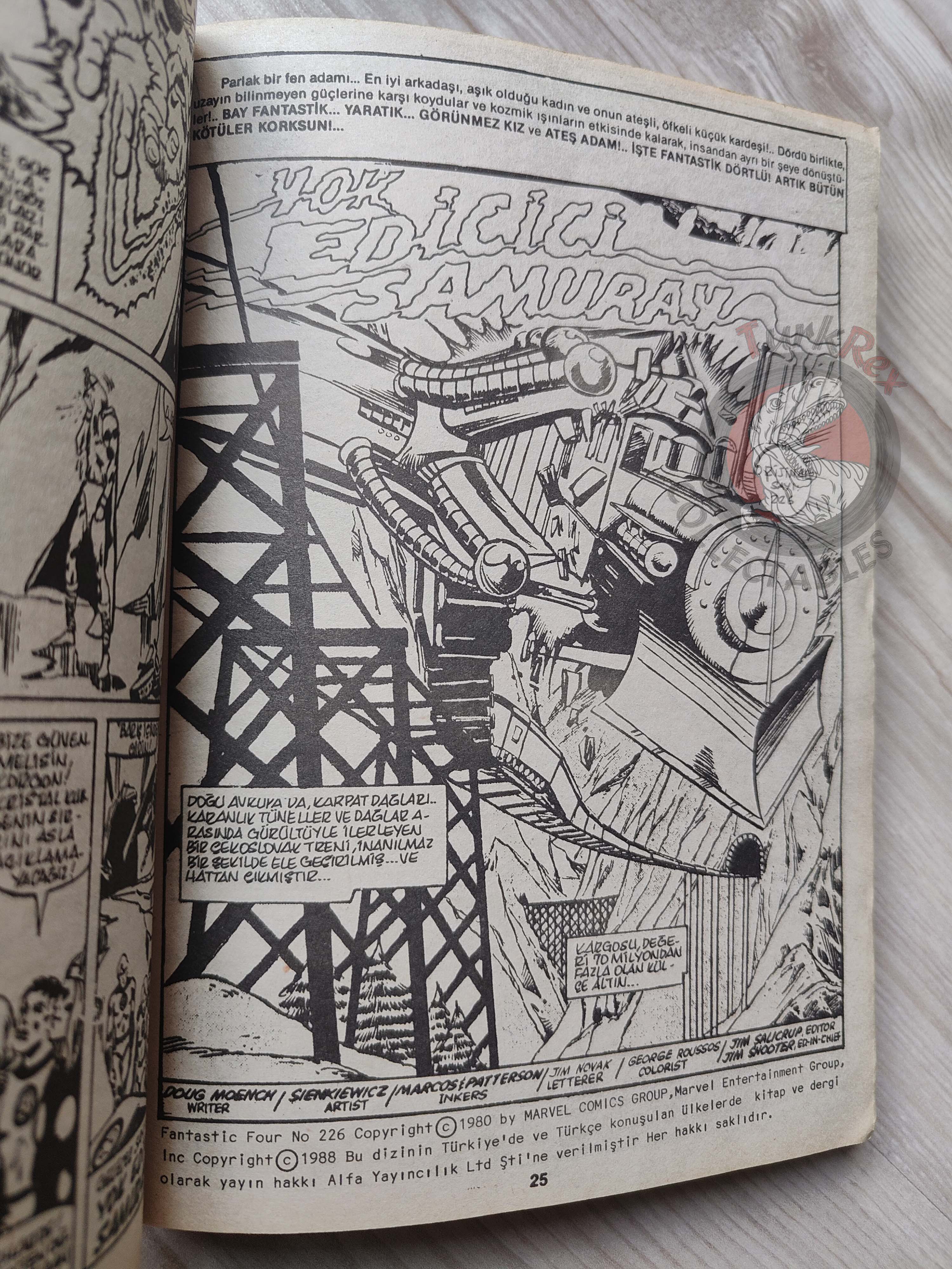 Fantastic Four Volume #6 1989 Turkish Comic Turkey #217 - #220 #225 - #228