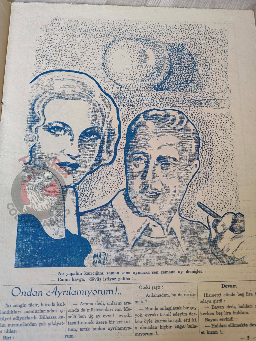 Şaka 1941 Humor Magazine Turkish Turkey Roulette Table Pin-Up Cover WW2 era