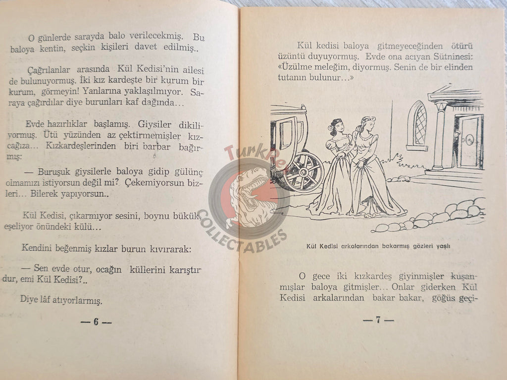 Grimm Brothers – Cinderella 1975 Turkish Book Turkey Illustrated