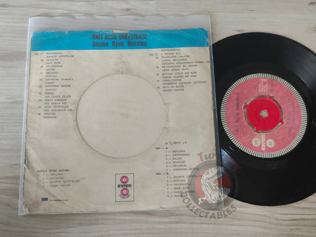 Ümit Aksu Orkestrası – Aşkın İçimde Rüya 7" Turkish Pressing Vinyl Turkey Edition Turkish Belly Dances