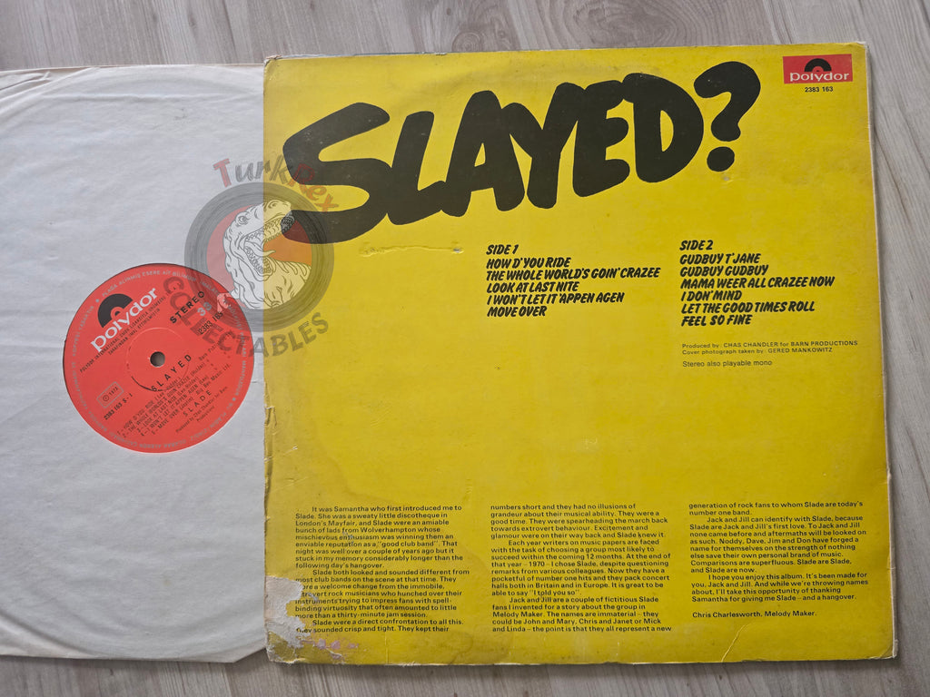 Slade – Slayed? Turkish Pressing Vinyl Turkey Edition 2