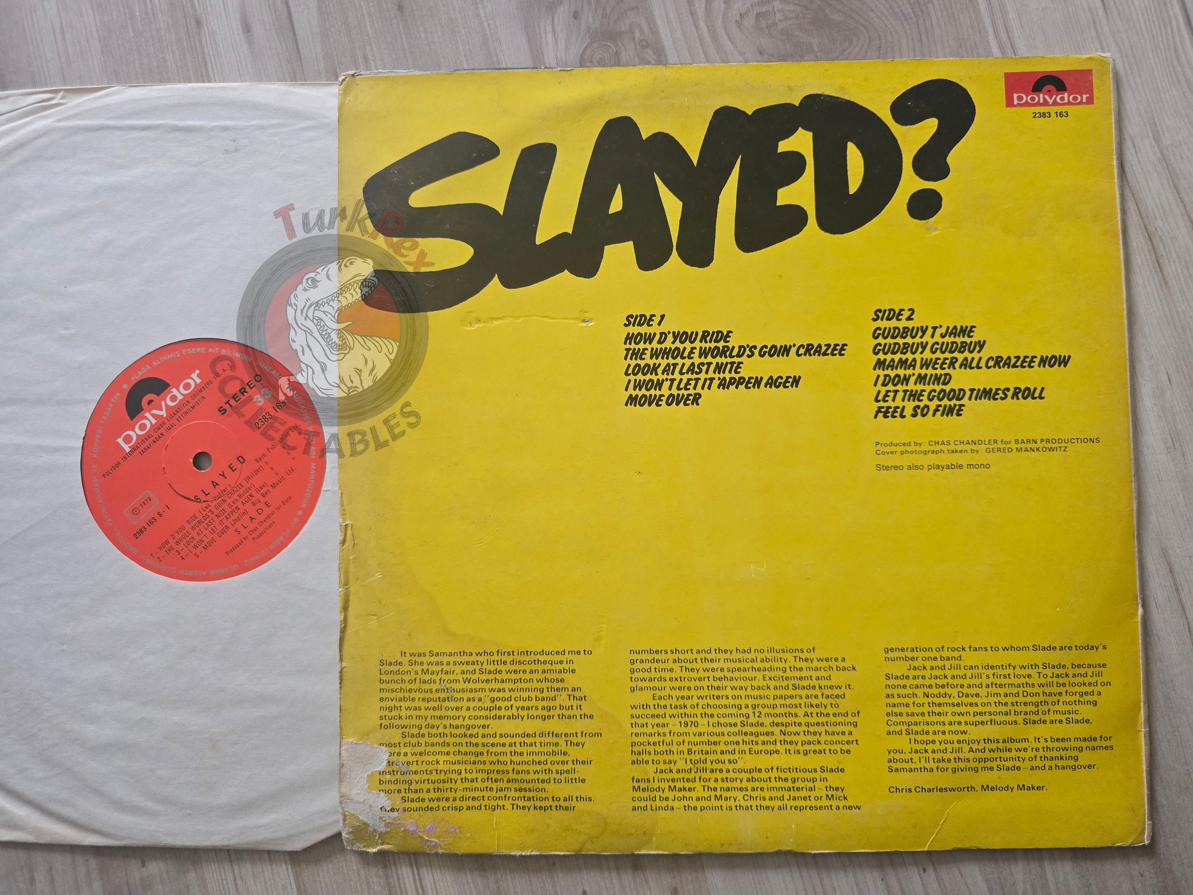 Slade – Slayed? Turkish Pressing Vinyl Turkey Edition 2