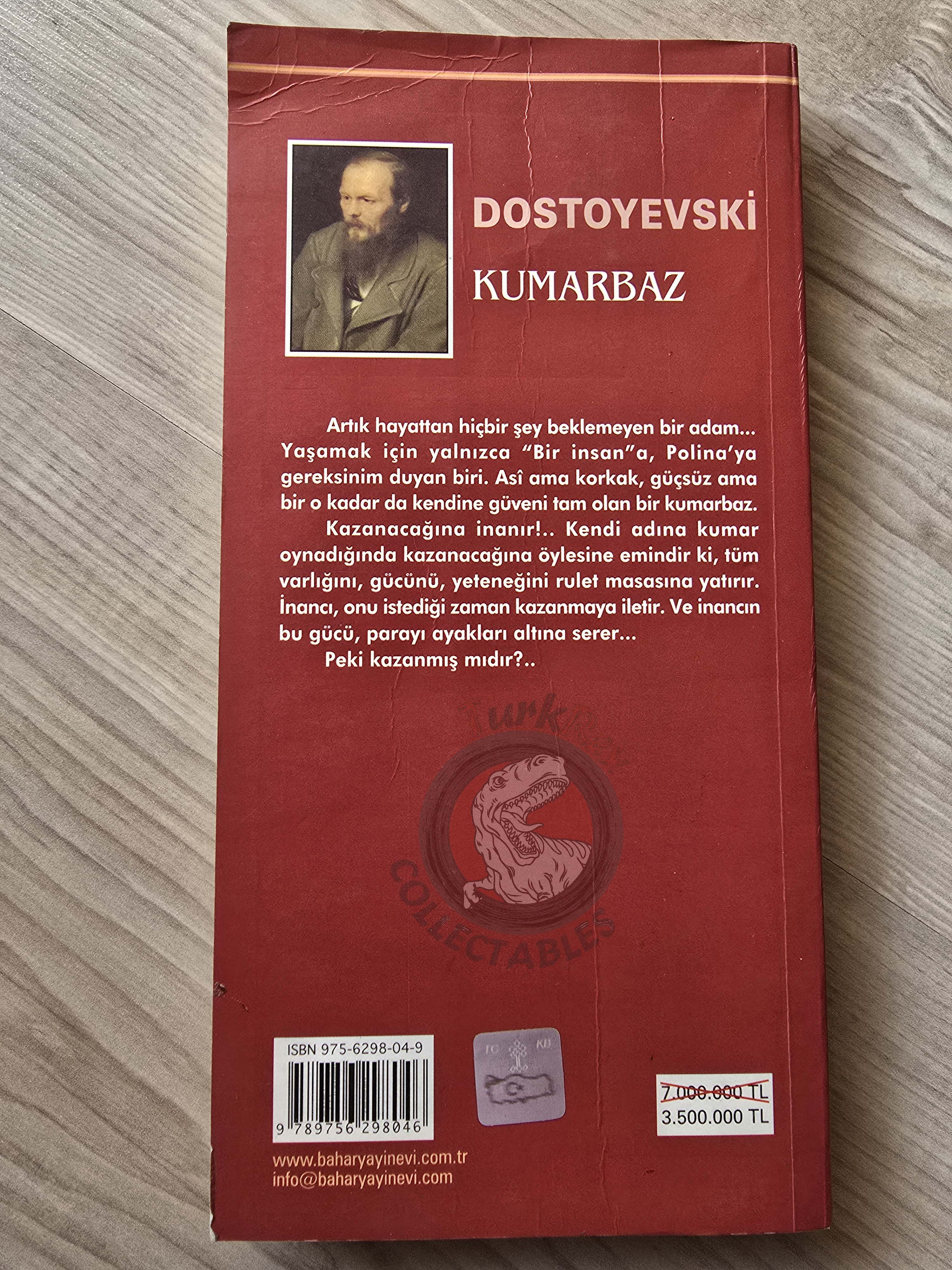 Fyodor Dostoyevsky – The Gambler 2004 Turkish Book Turkey