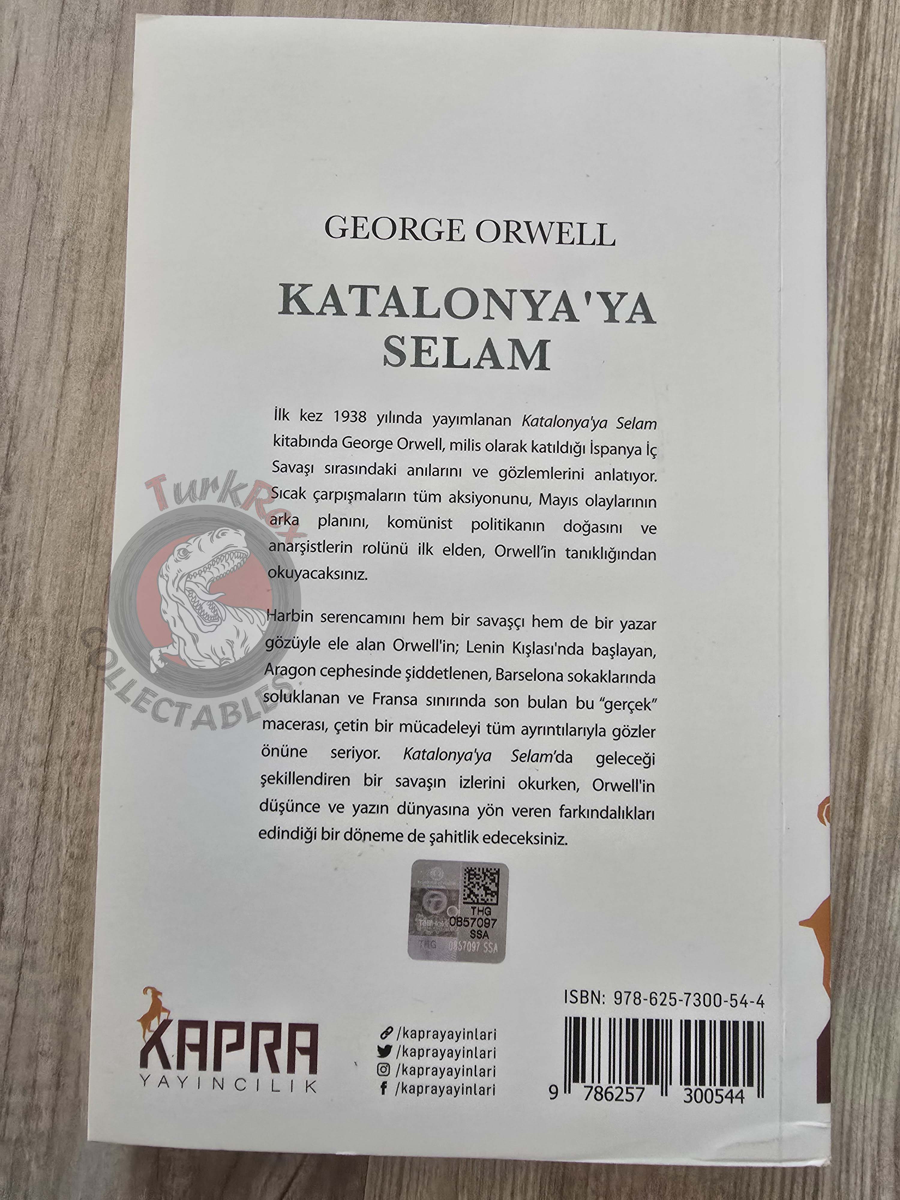 George Orwell –  Homage to Catalonia  2021 Turkish Book Turkey