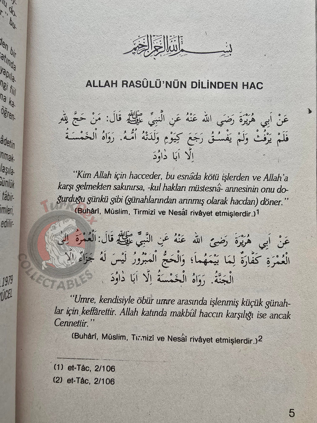 Hajj Guide 1988 Turkish Pilgrimage Handbook with Saudi Arabia Map Mecca Kaaba Medina