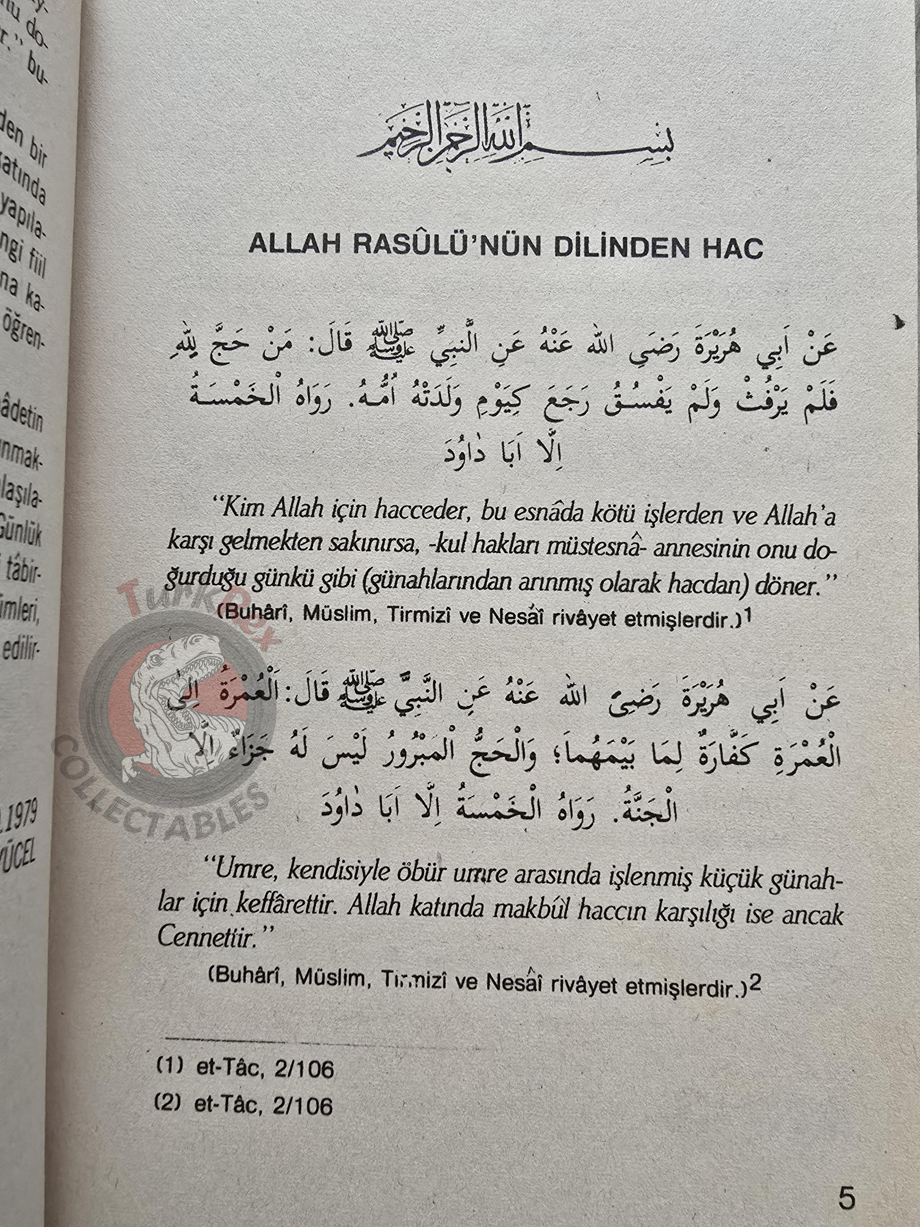 Hajj Guide 1988 Turkish Pilgrimage Handbook with Saudi Arabia Map Mecca Kaaba Medina