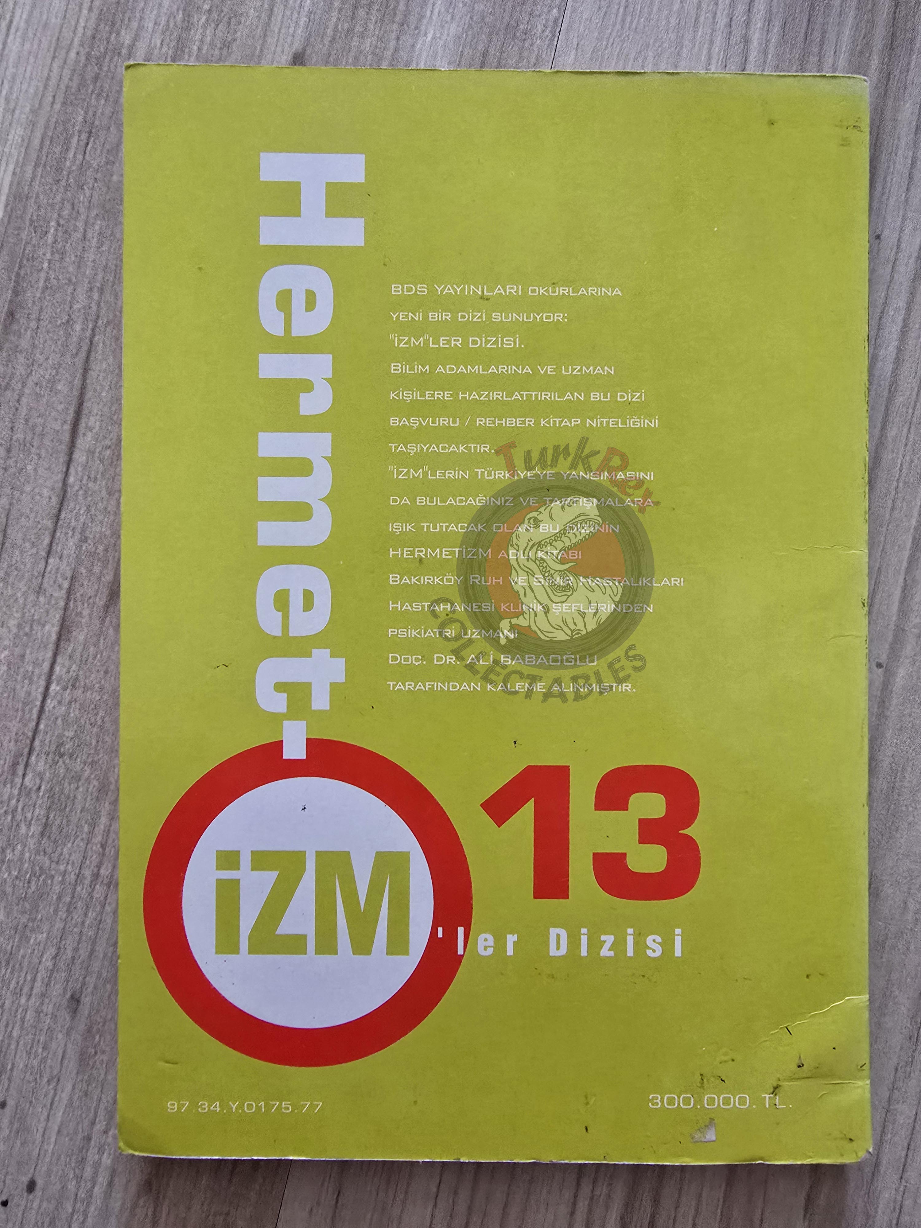 Hermetism 1997 Turkish Book Turkey Hermes Trismegistus Occult