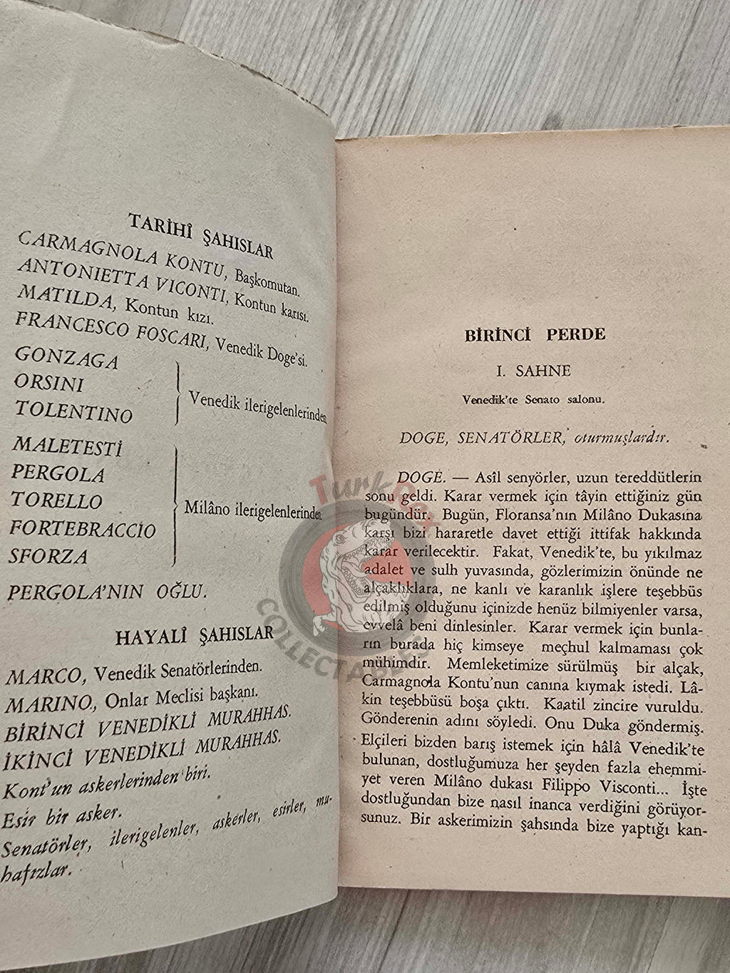 Alessandro Manzoni – Il Conte Di Carmagnola 1946 1st Turkish Book Turkey