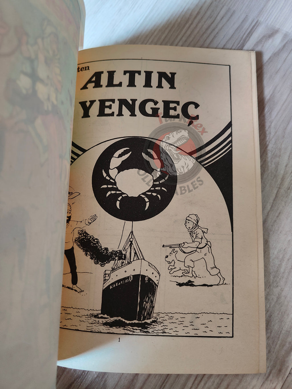 Tintin – The Crab with the Golden Claws early 1980s Turkish Edition Comic Turkey