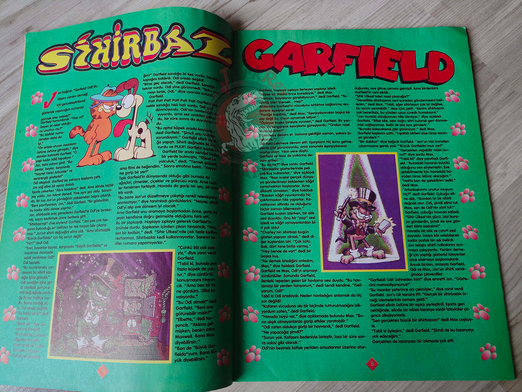 Garfield #15 1997 Turkish Magazine Comic Turkey Power Rangers