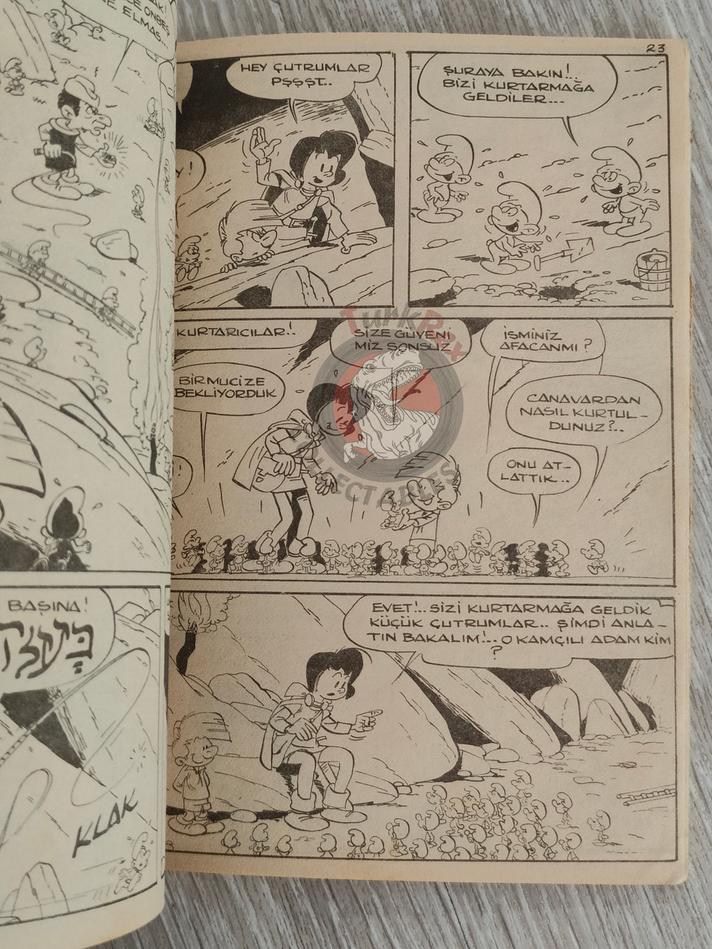 Johan et Pirlouit #16 1982 Turkish Comic Turkey Le Pays Maudit #12 The Smurfs