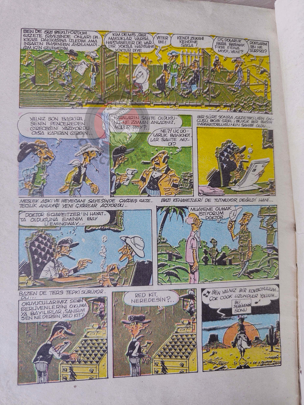 Lucky Luke #1 Le Daily Star 1988 Turkish Comic Turkey