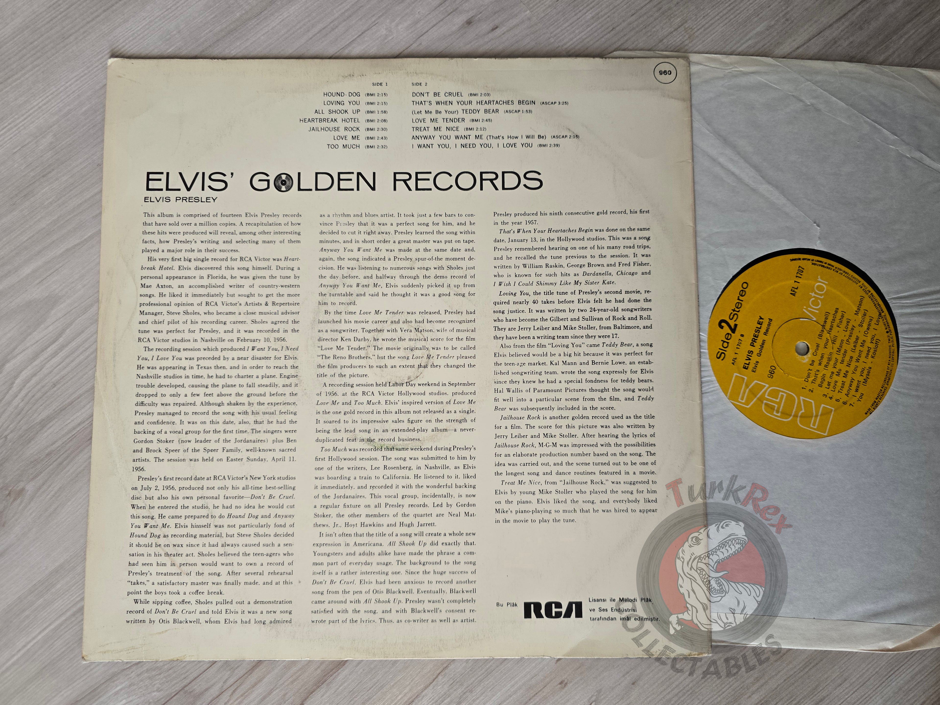 Elvis Presley – Elvis' Golden Records Turkish Pressing Vinyl Turkey Edition