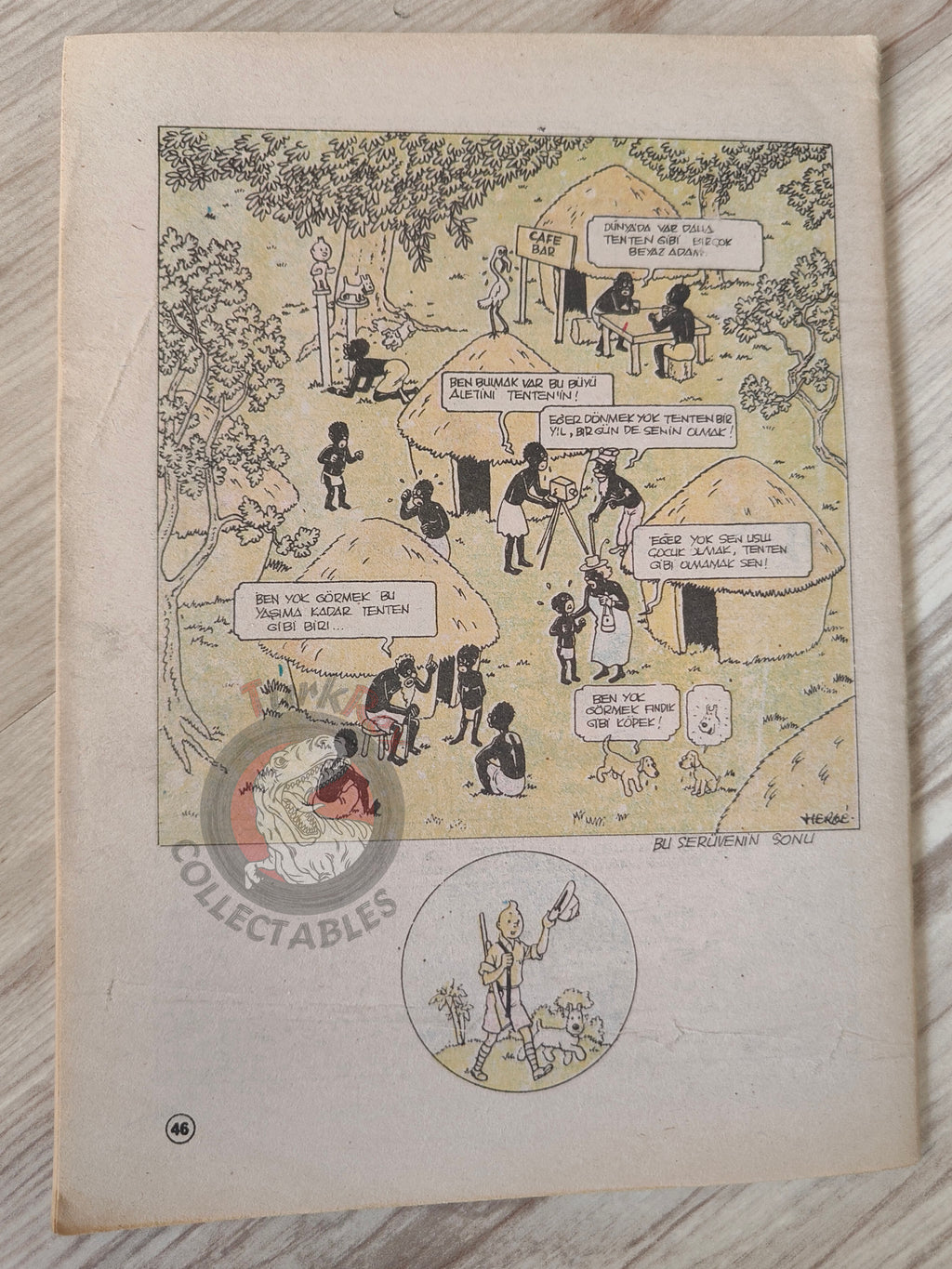 Tintin – Tintin In The Congo 1989 Turkish Edition Comic Turkey