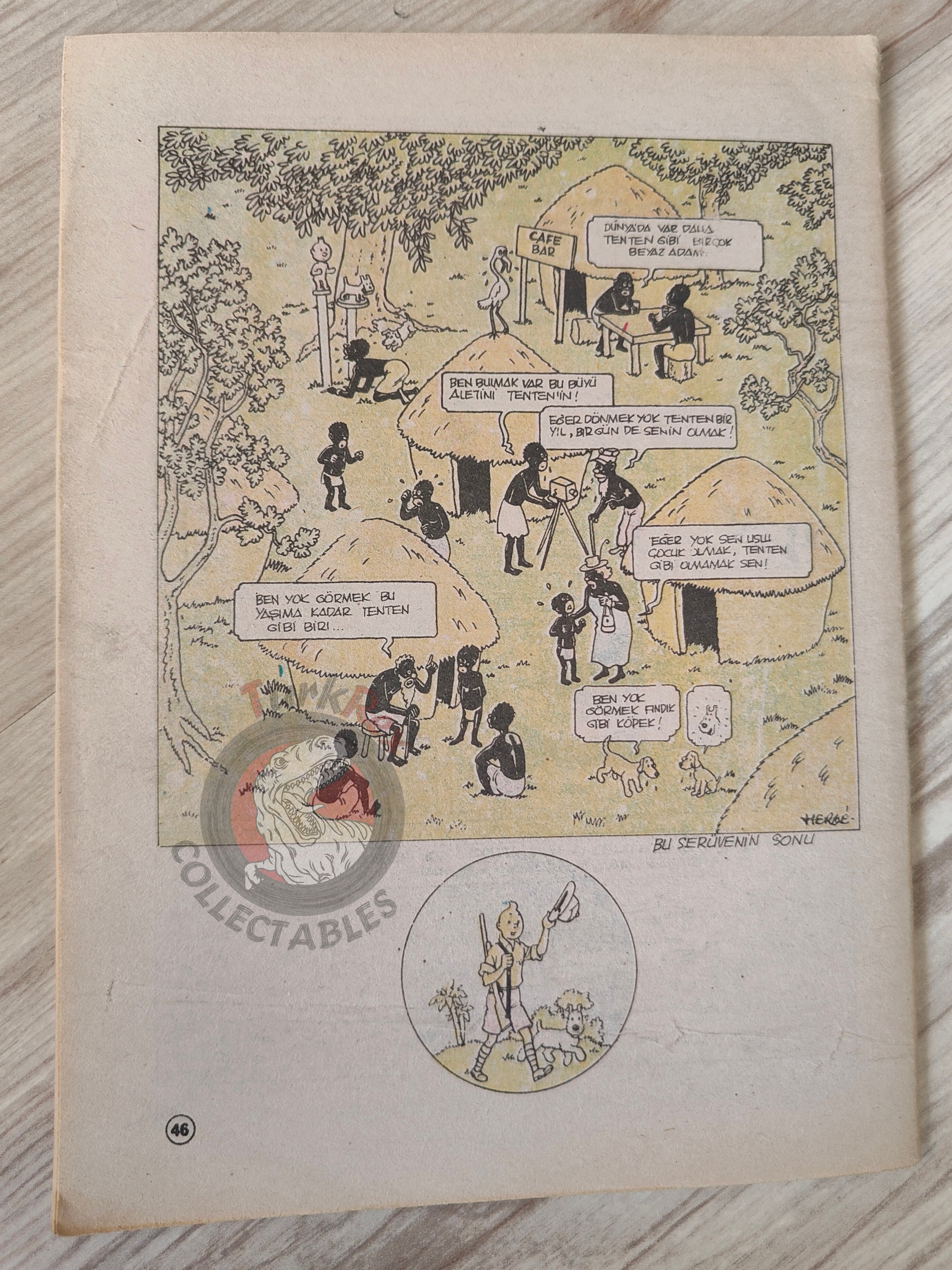 Tintin – Tintin In The Congo 1989 Turkish Edition Comic Turkey